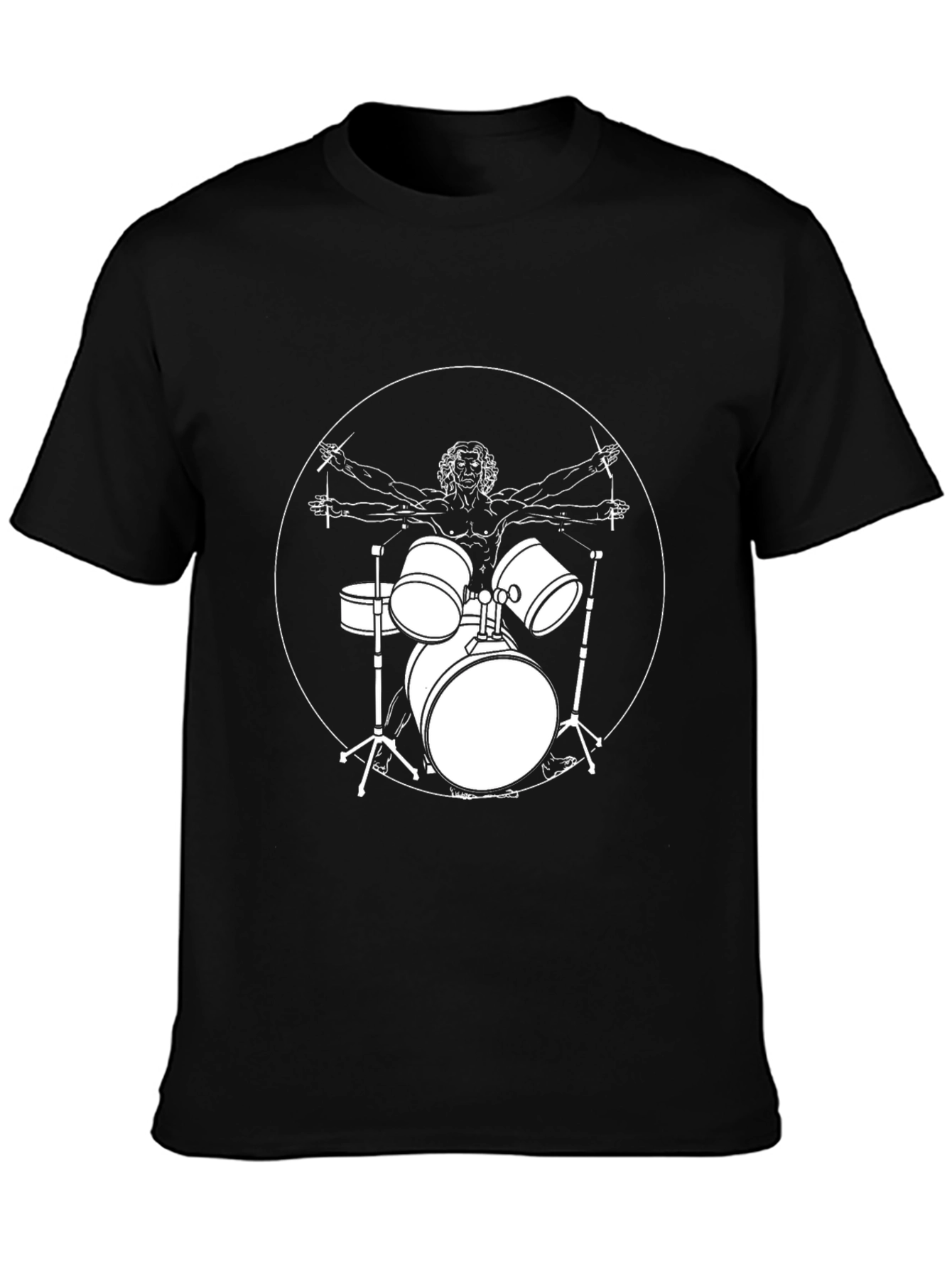 Vitruvian Drummer Graphic T-Shirt
