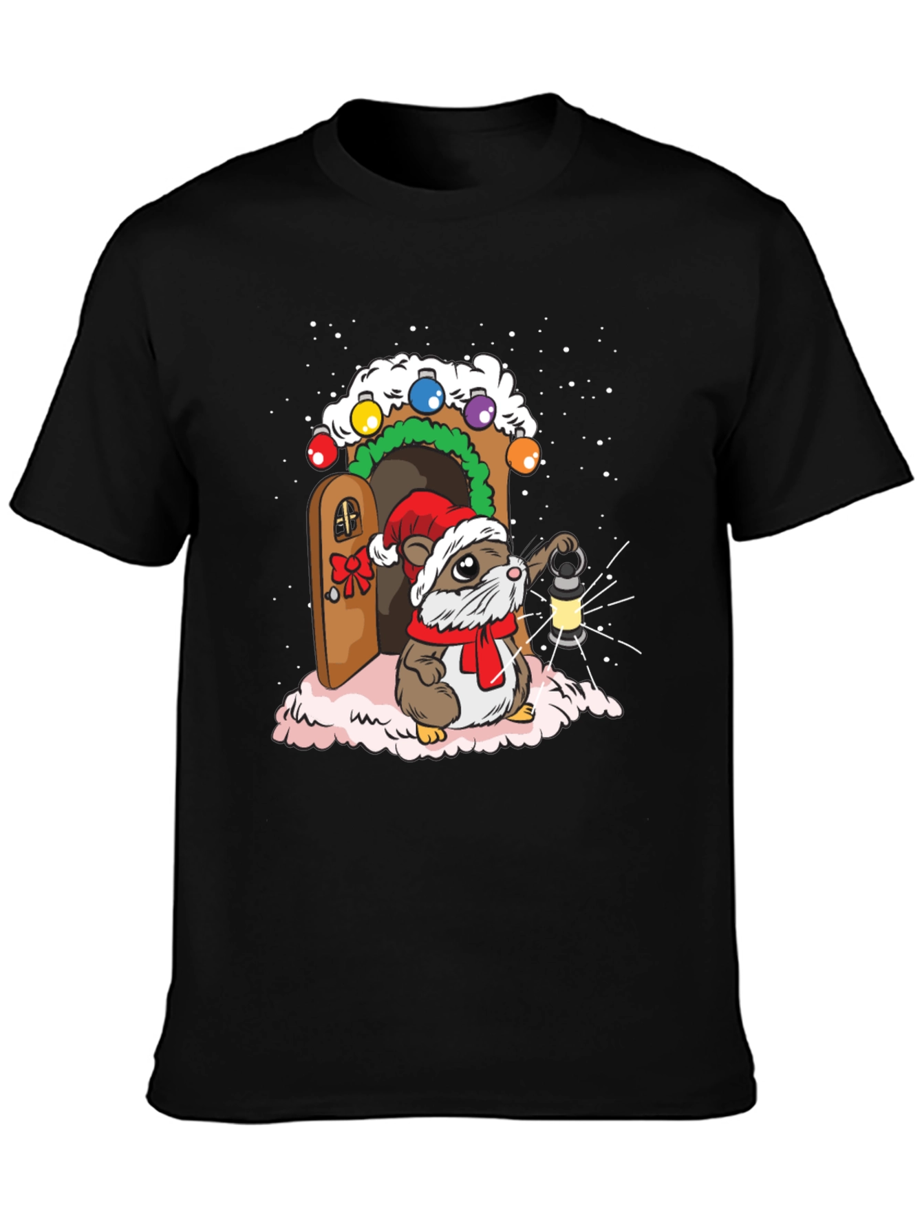 Festive Hamster T-Shirt: Winter Wonderland Design