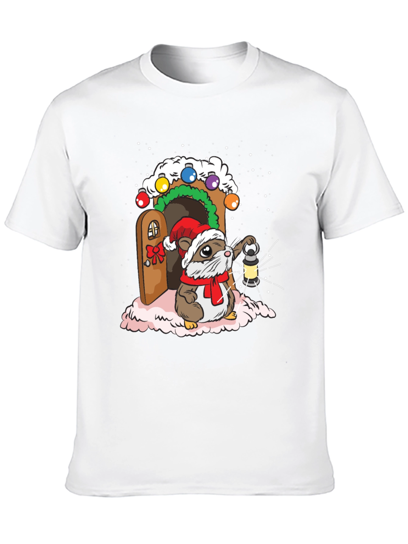 Festive Hamster T-Shirt: Winter Wonderland Design
