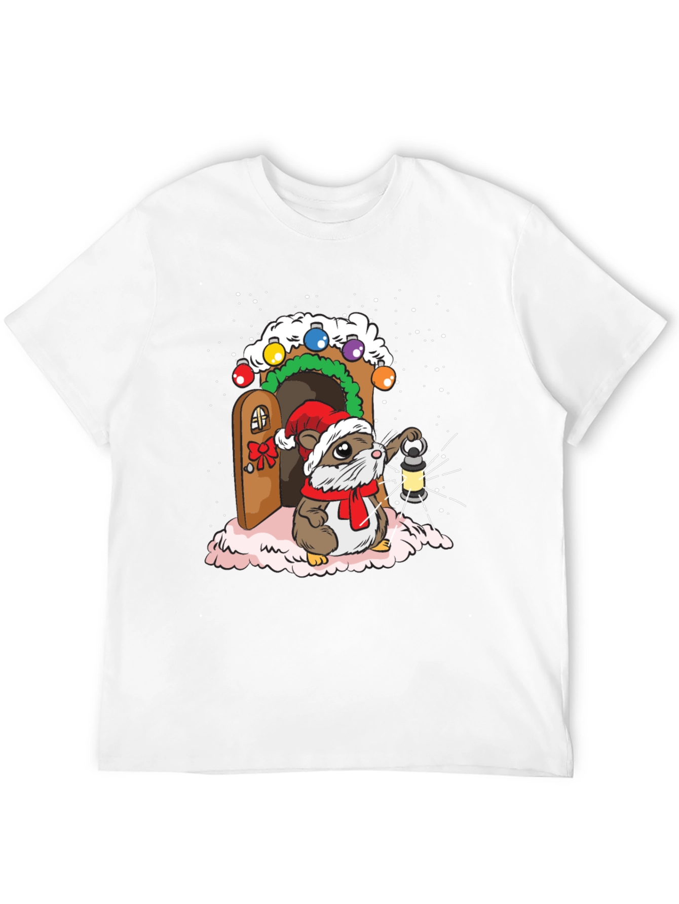 Festive Hamster T-Shirt: Winter Wonderland Design