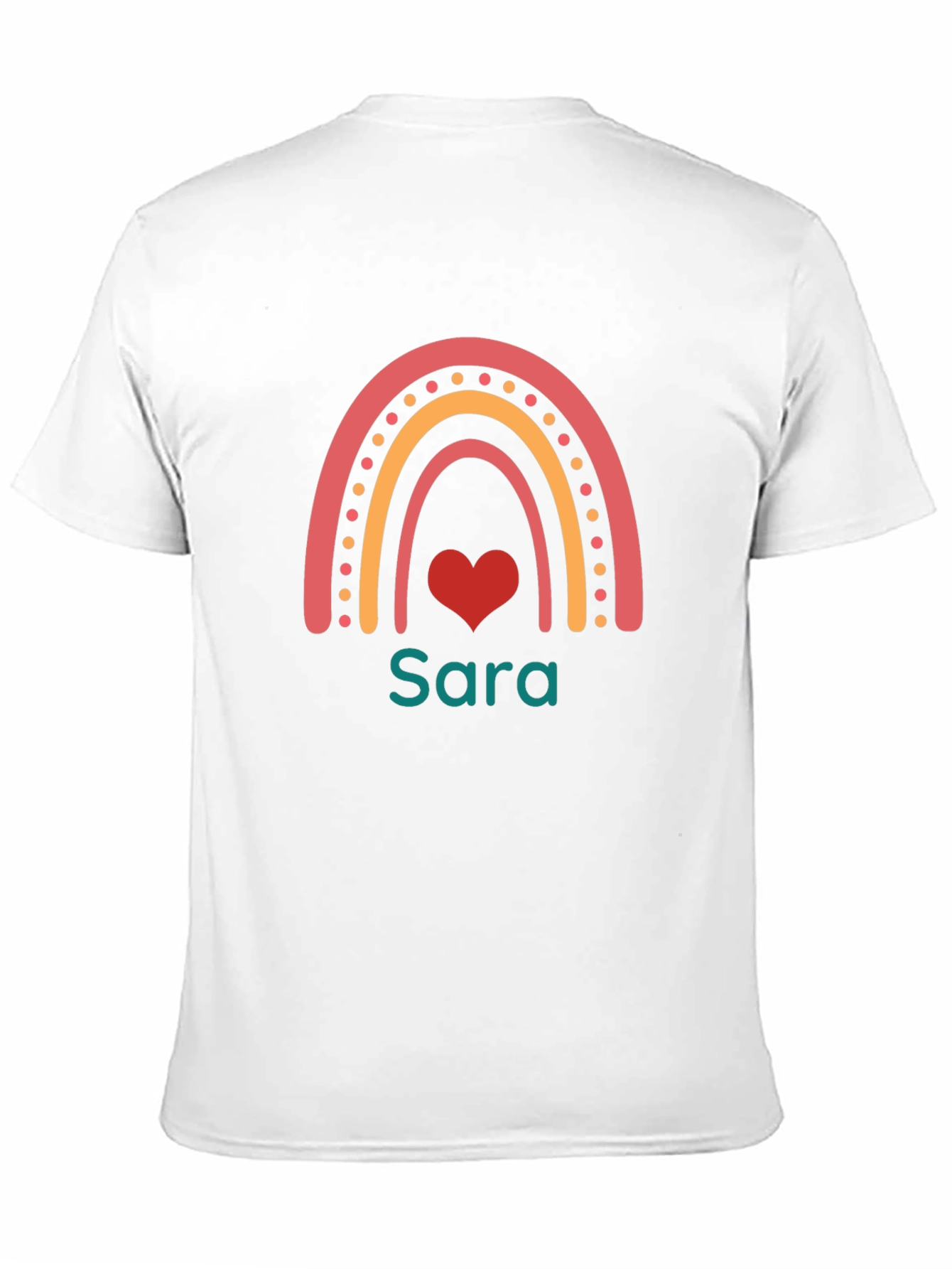Rainbow Sara Personalized T-Shirt - Black