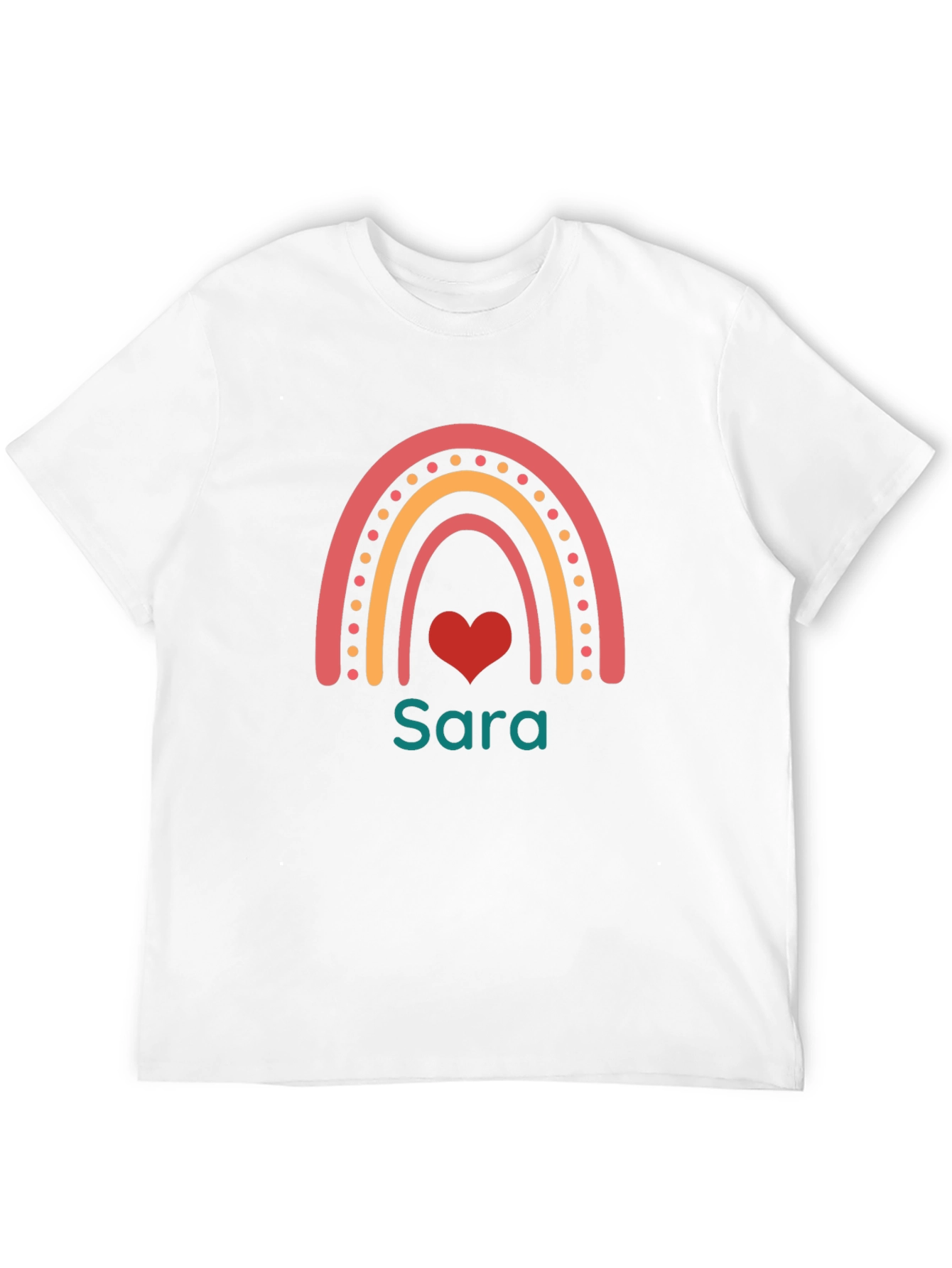 Rainbow Sara Personalized T-Shirt - Black