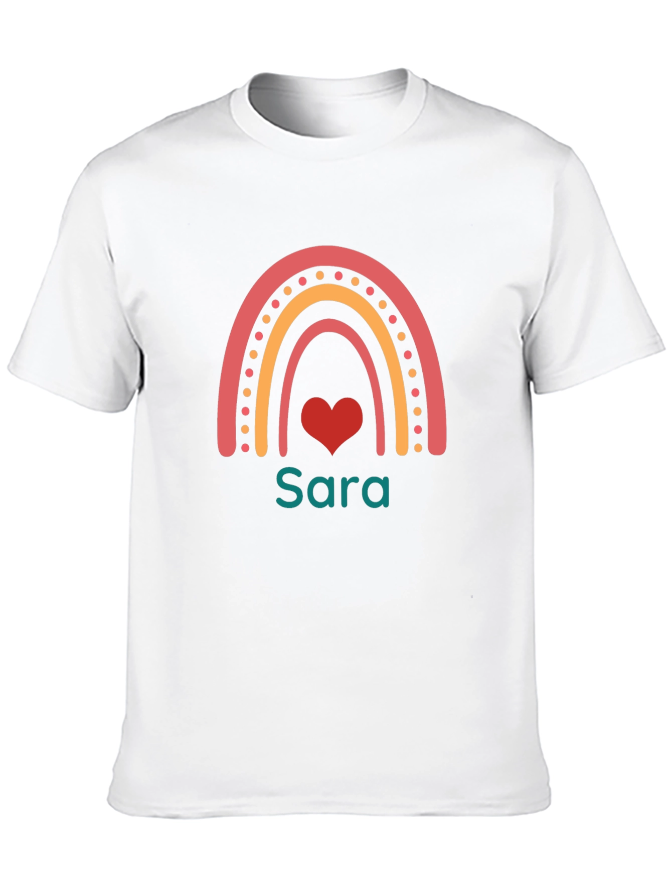 Rainbow Sara Personalized T-Shirt - Black