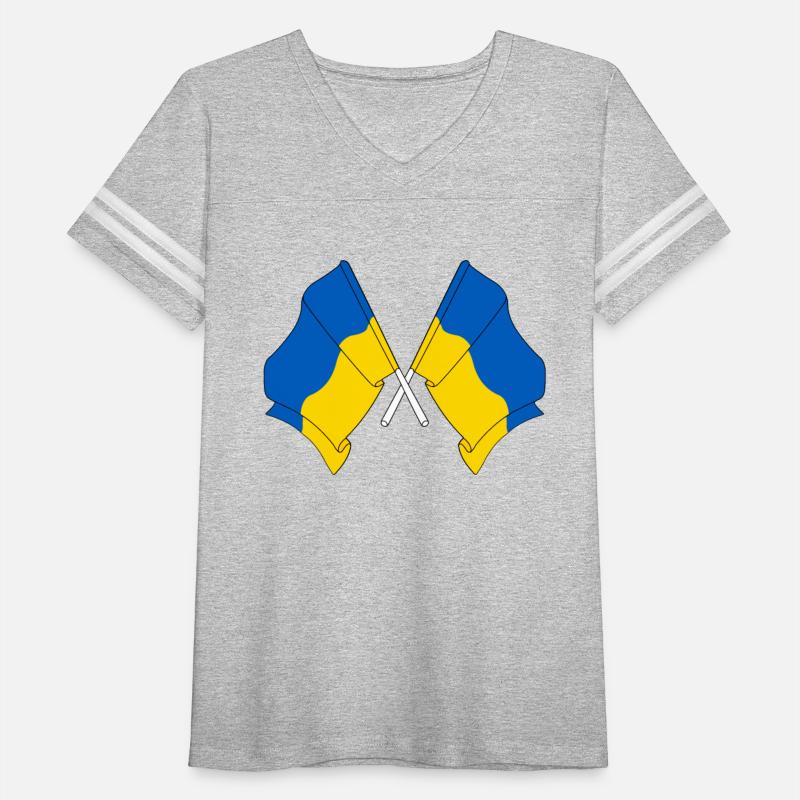 Two flags of Ukraine crossed