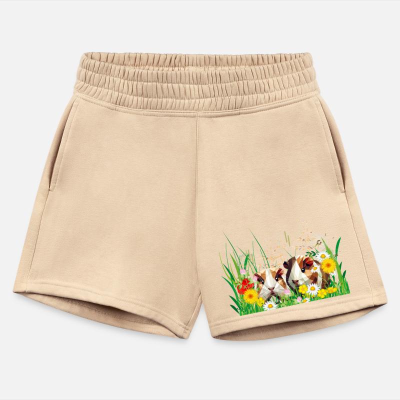 Two guinea pigs in the magic of a flower meadow