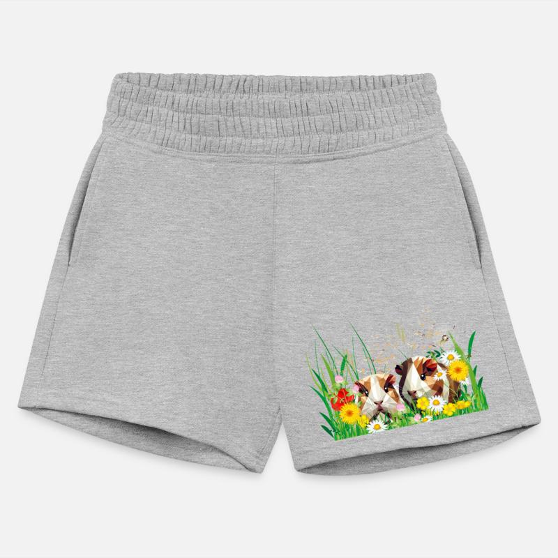 Two guinea pigs in the magic of a flower meadow