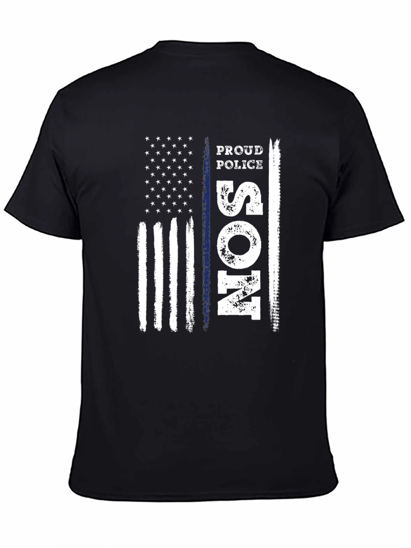 Proud Police Son T-Shirt Black