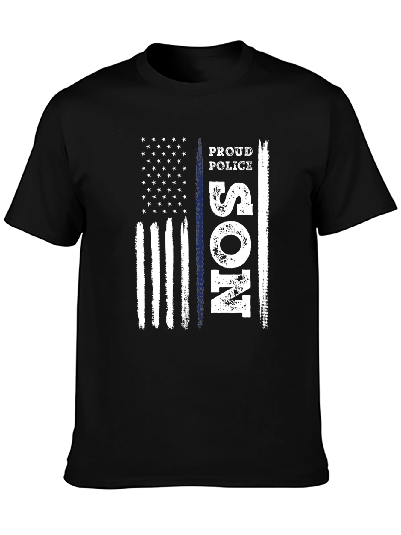 Proud Police Son T-Shirt Black