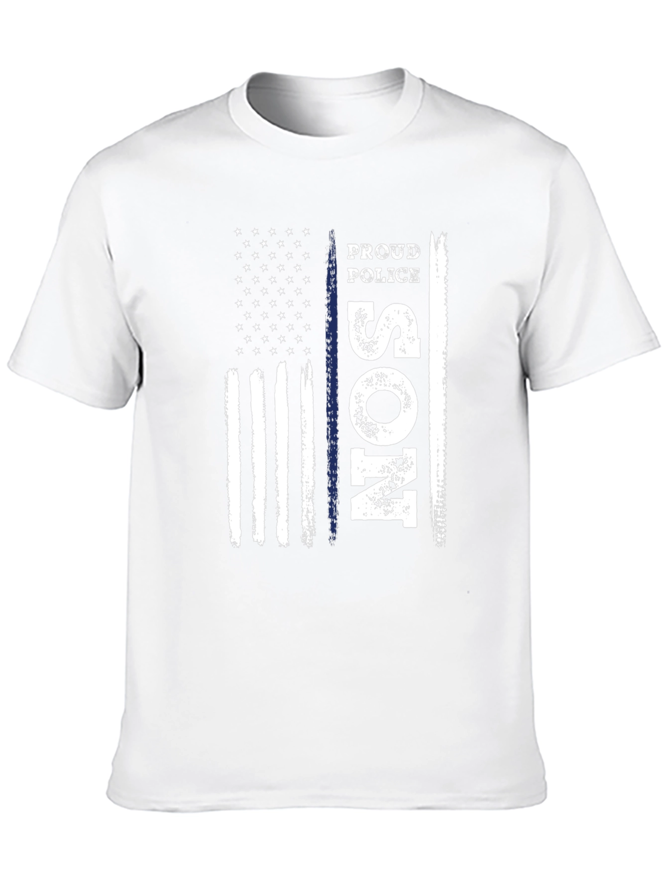Proud Police Son T-Shirt Black