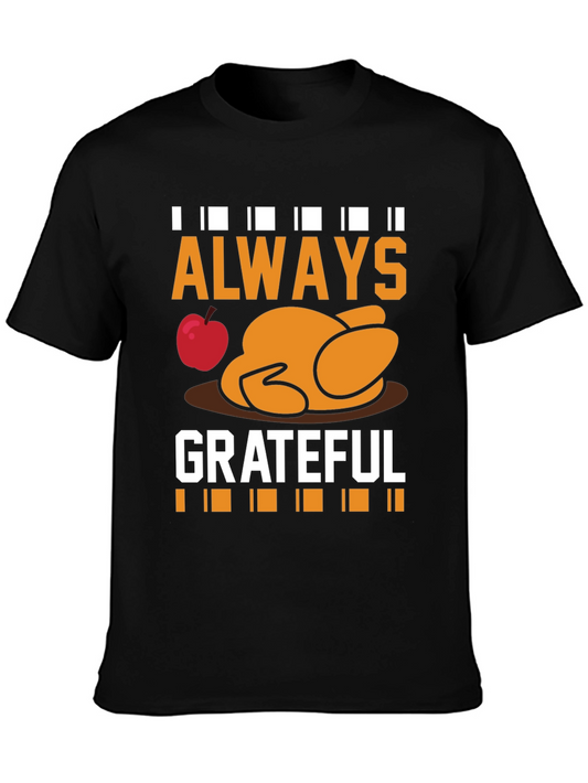 Always Grateful Thanksgiving Graphic T-Shirt