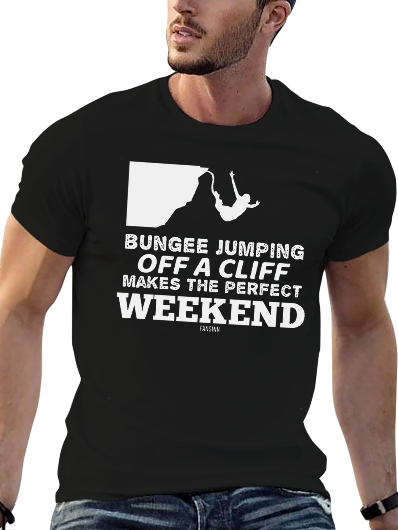 Bungee Jumping Weekend Black T-Shirt