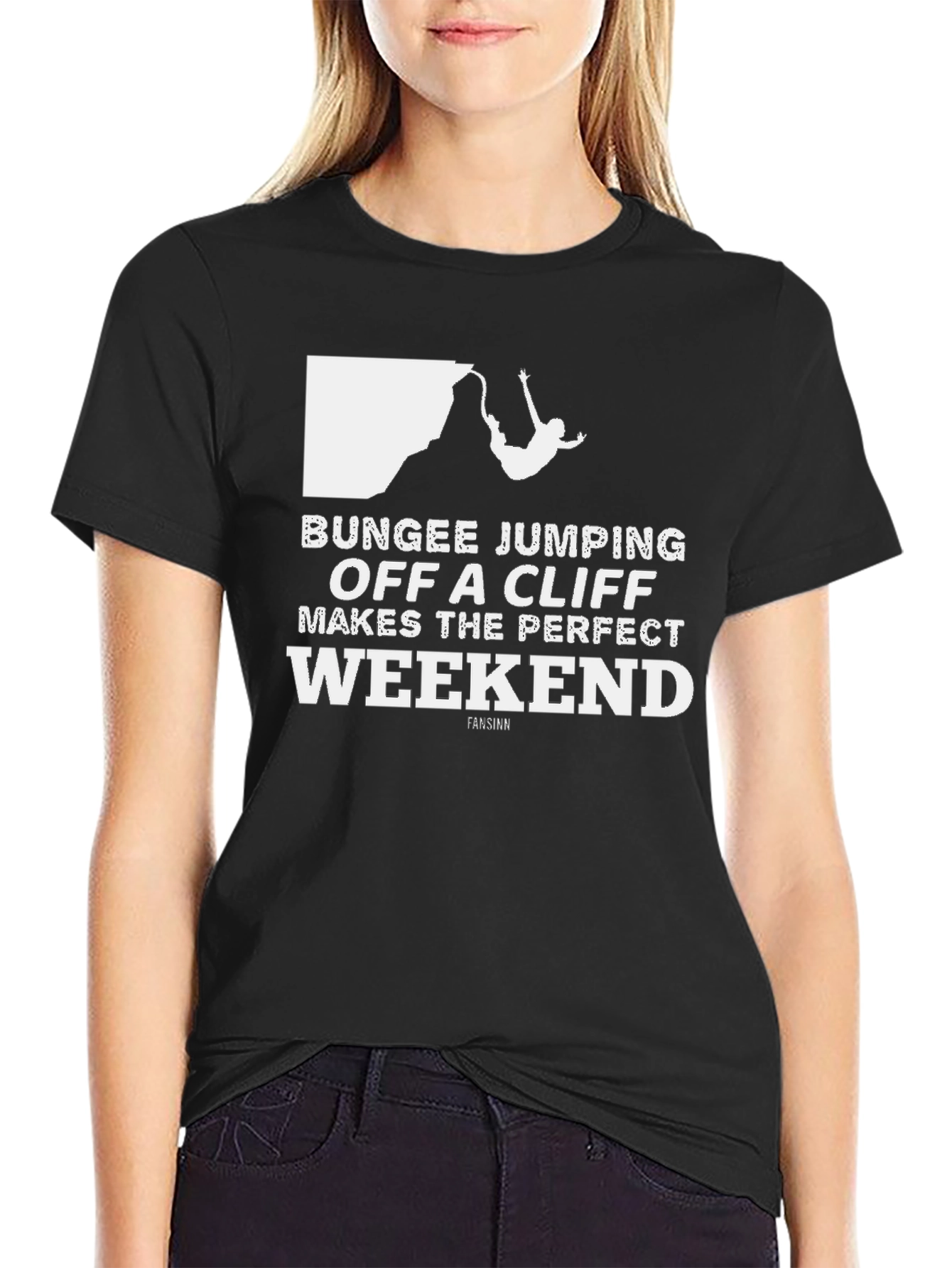 Bungee Jumping Weekend Black T-Shirt