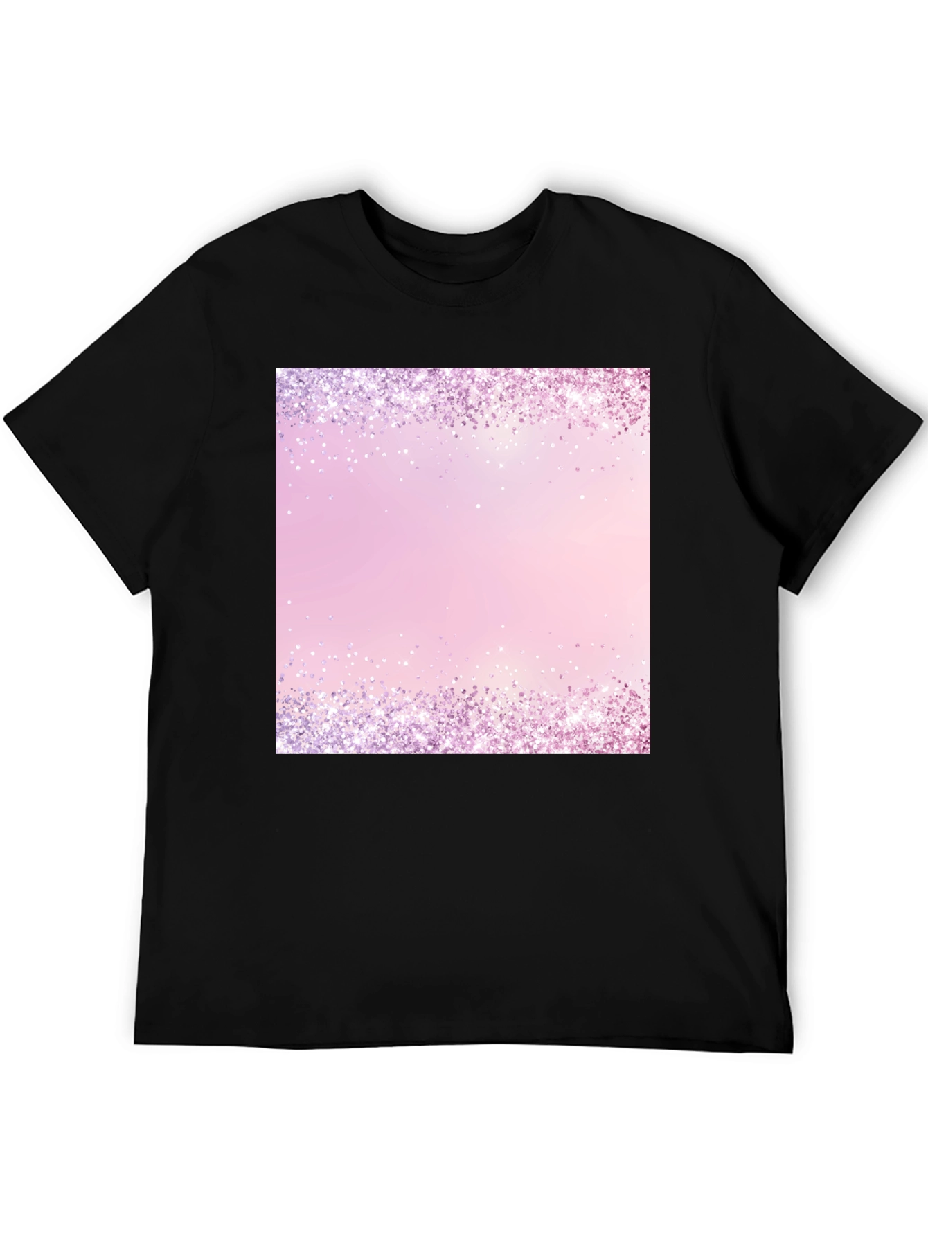Sparkling Border Graphic Print T-Shirt