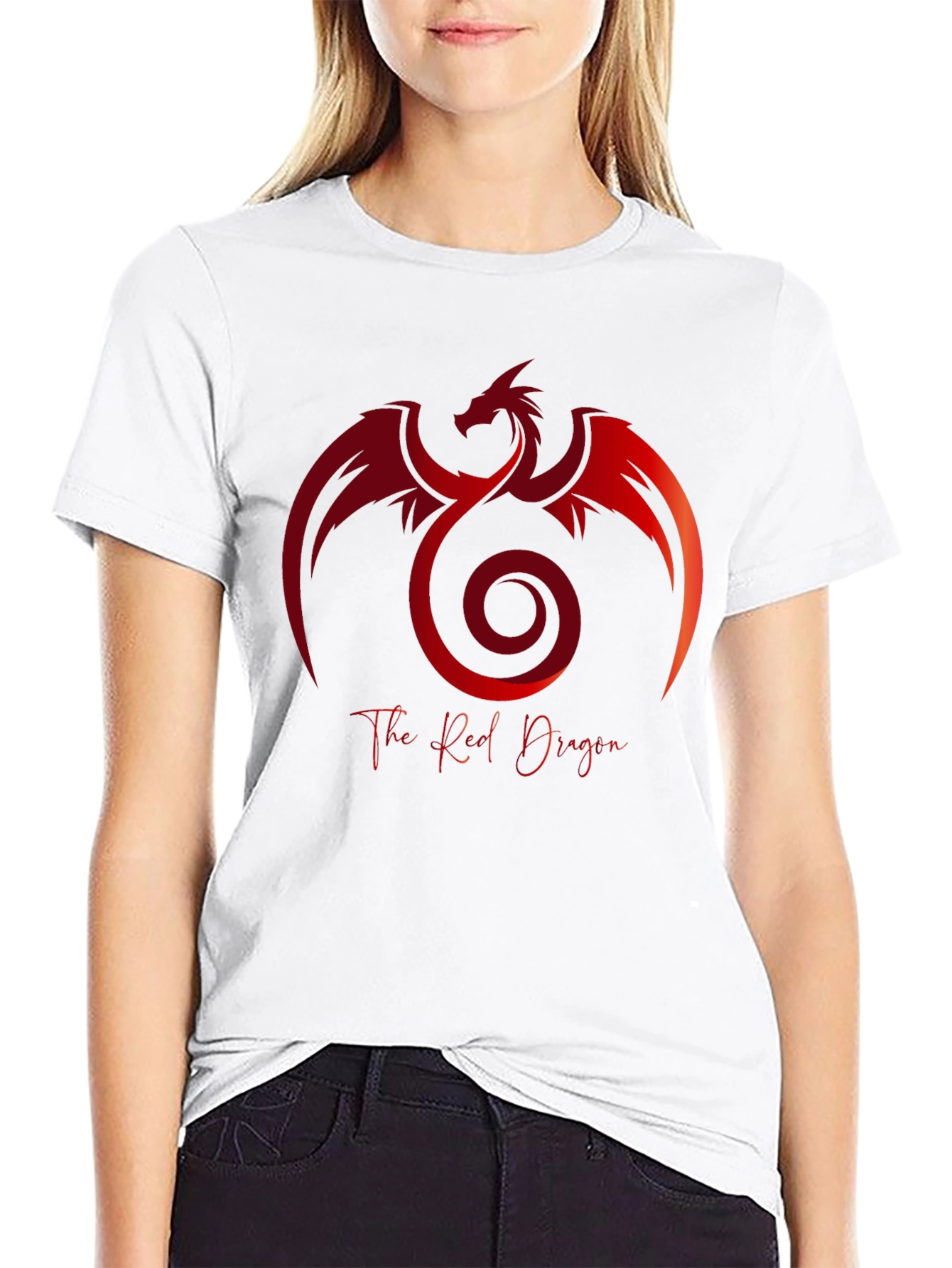 The Red Dragon Graphic Tee - Black Cotton Shirt