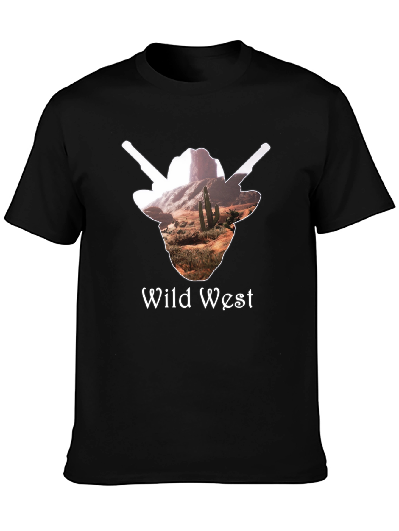 Wild West Graphic Tee - Cowboy Desert T-Shirt