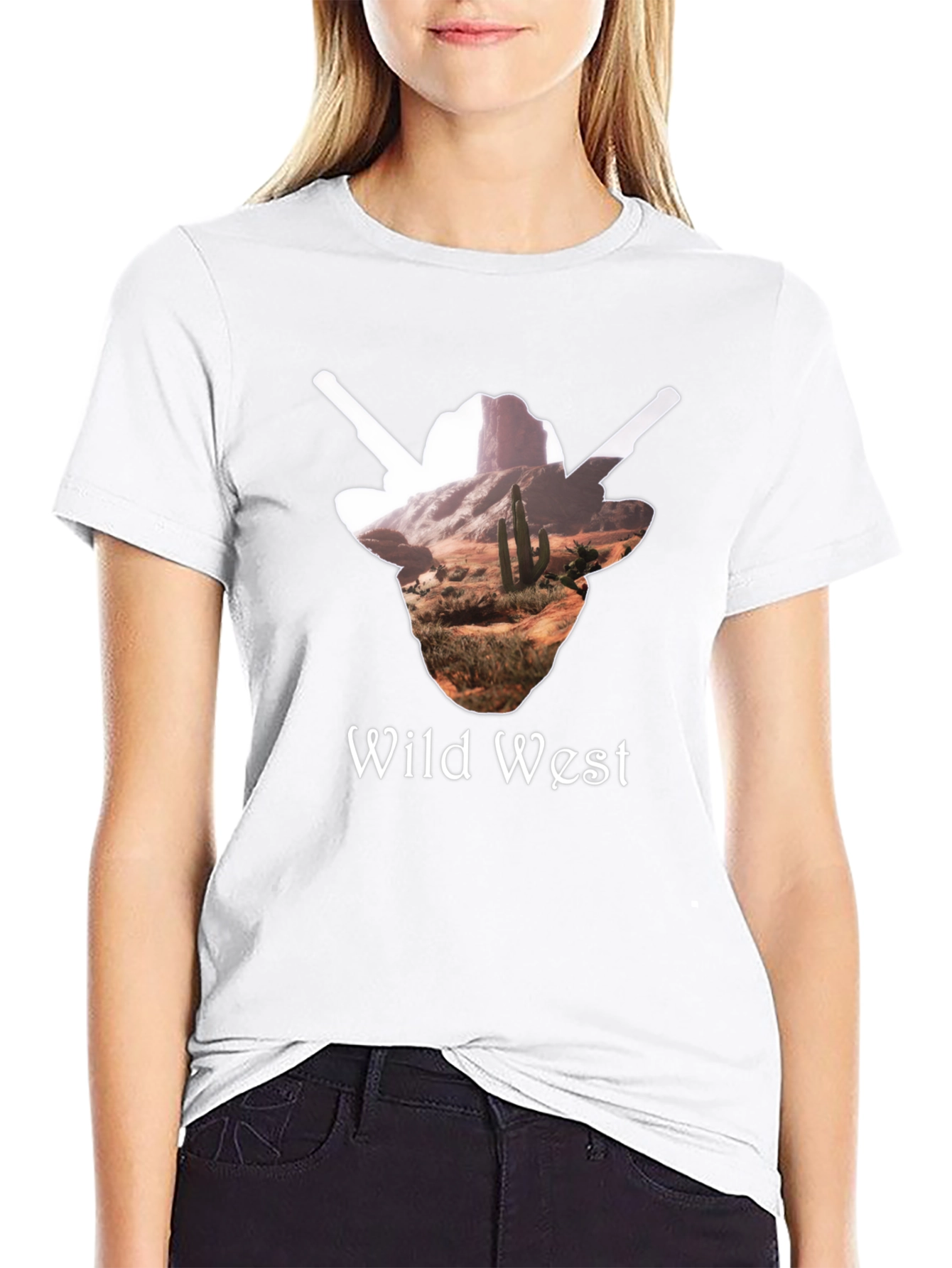 Wild West Graphic Tee - Cowboy Desert T-Shirt