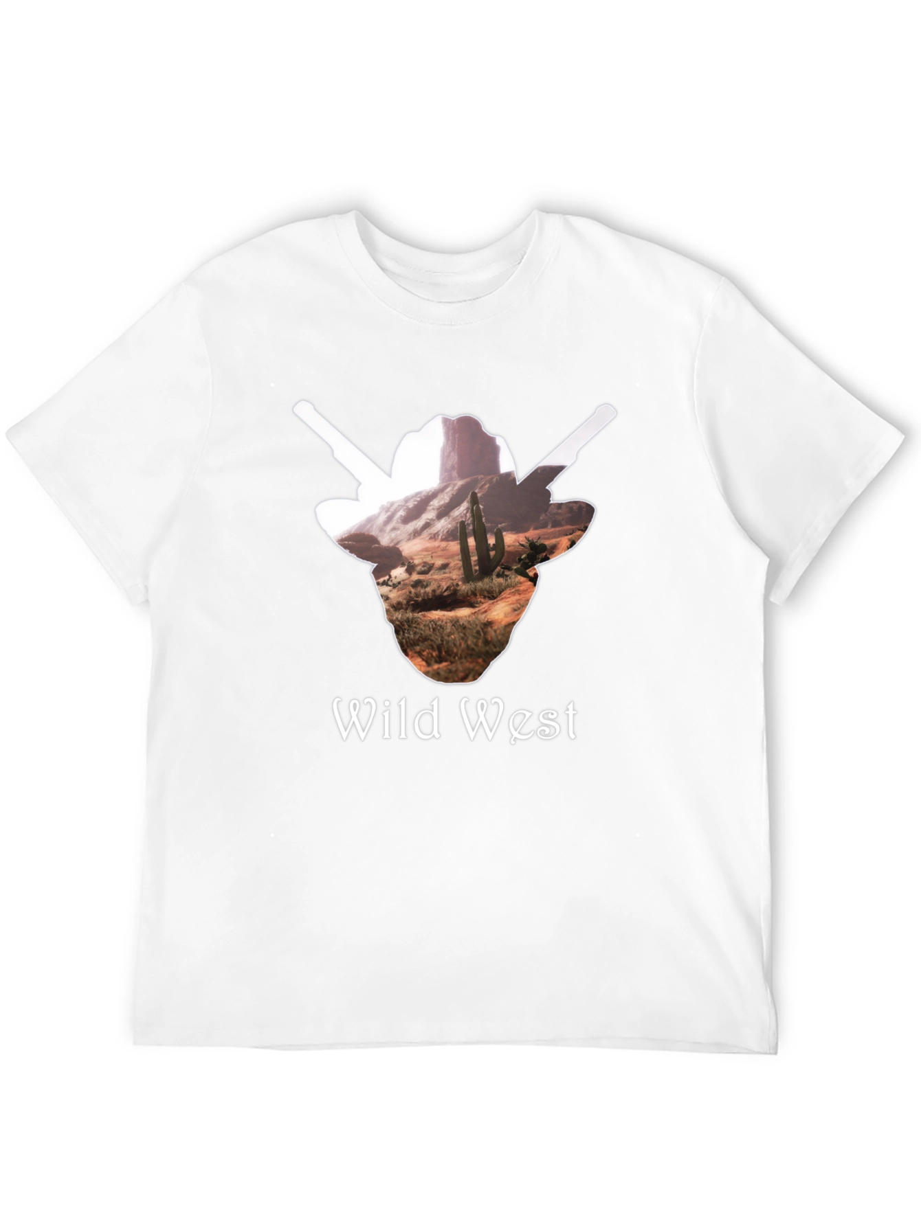 Wild West Graphic Tee - Cowboy Desert T-Shirt