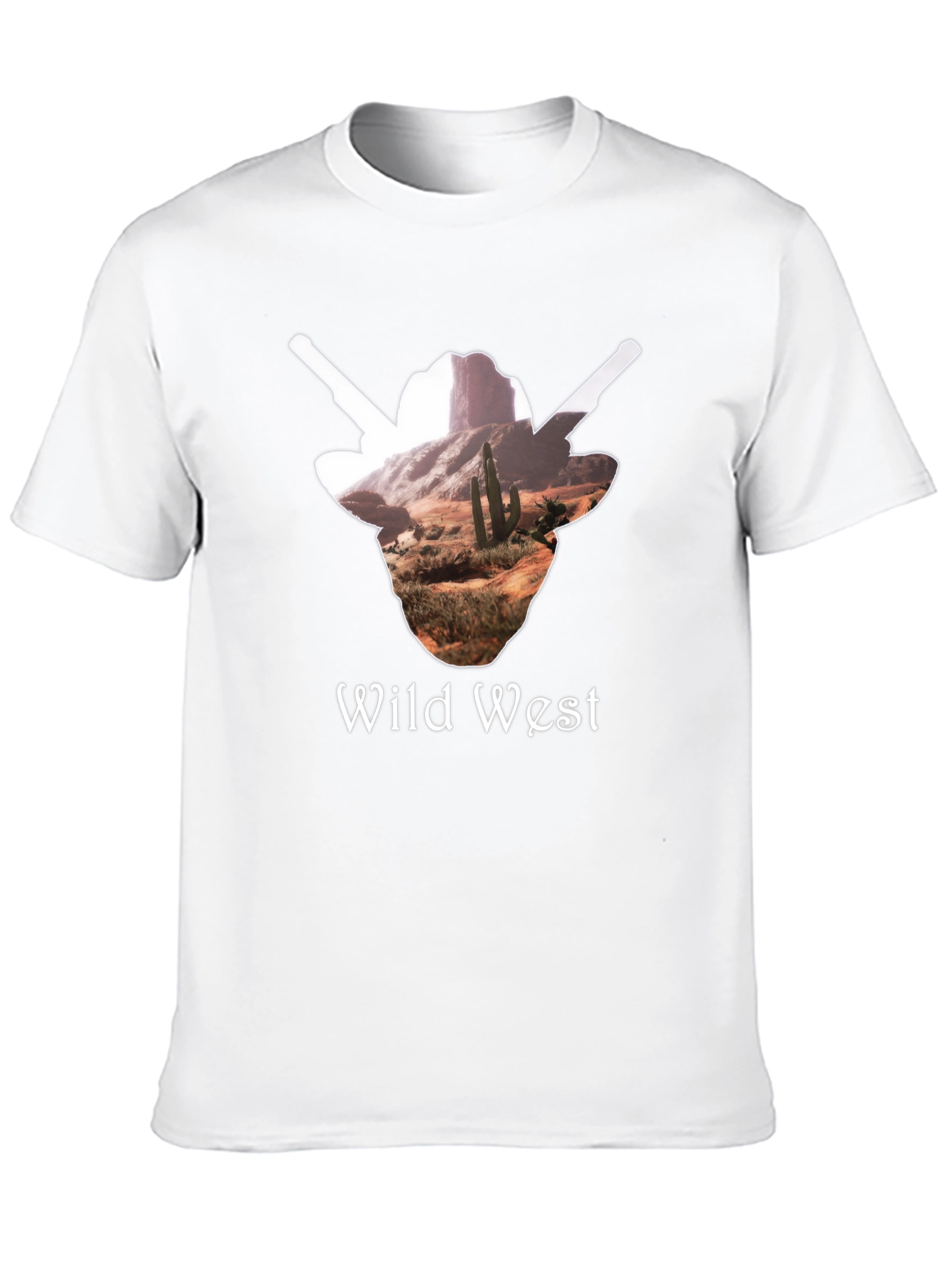 Wild West Graphic Tee - Cowboy Desert T-Shirt