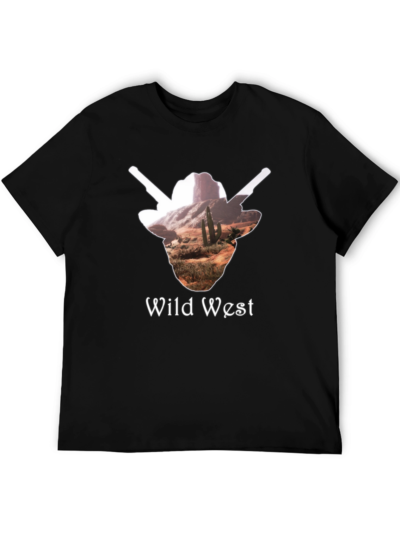 Wild West Graphic Tee - Cowboy Desert T-Shirt