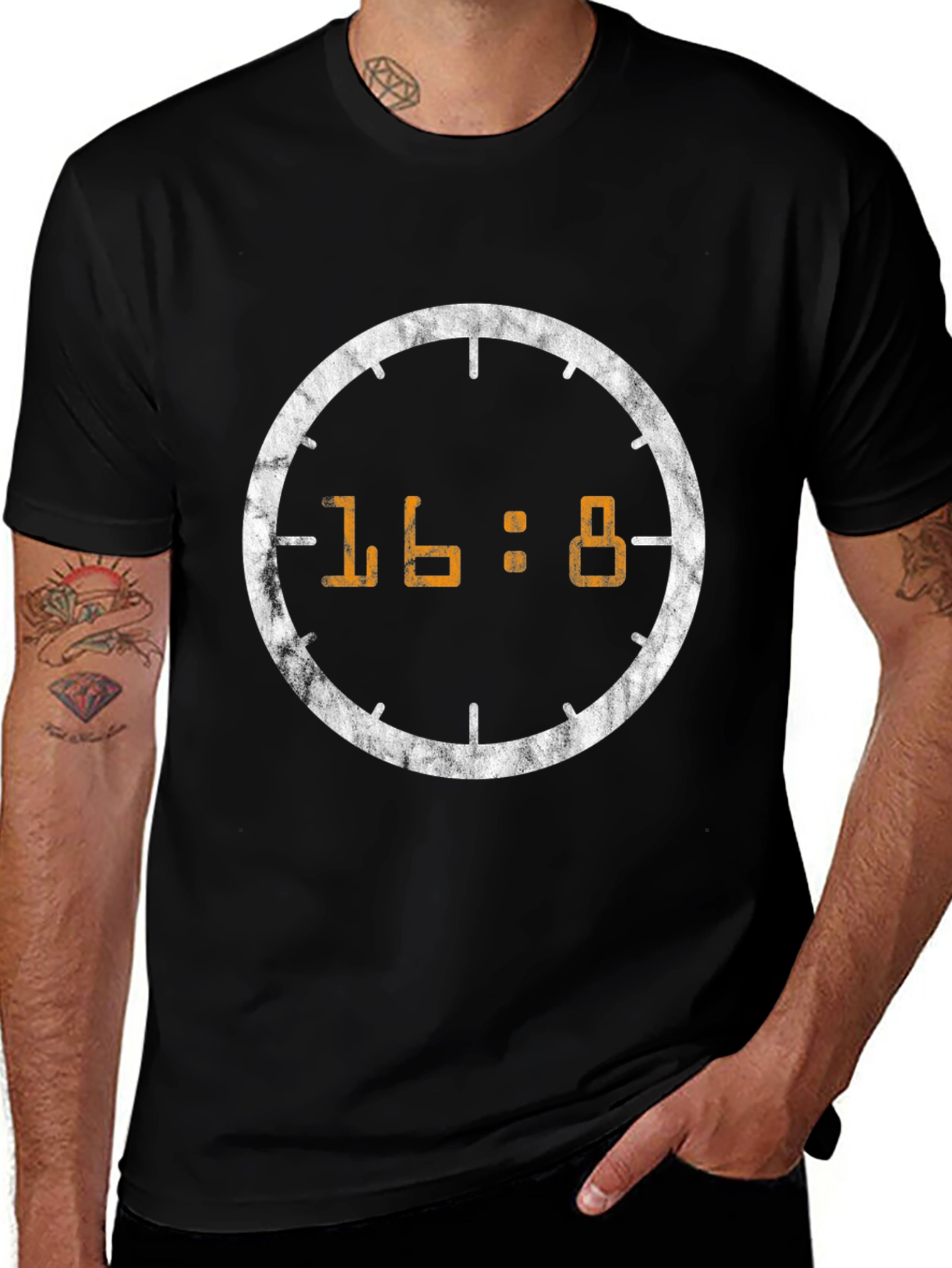 16:8 Clock Graphic T-Shirt