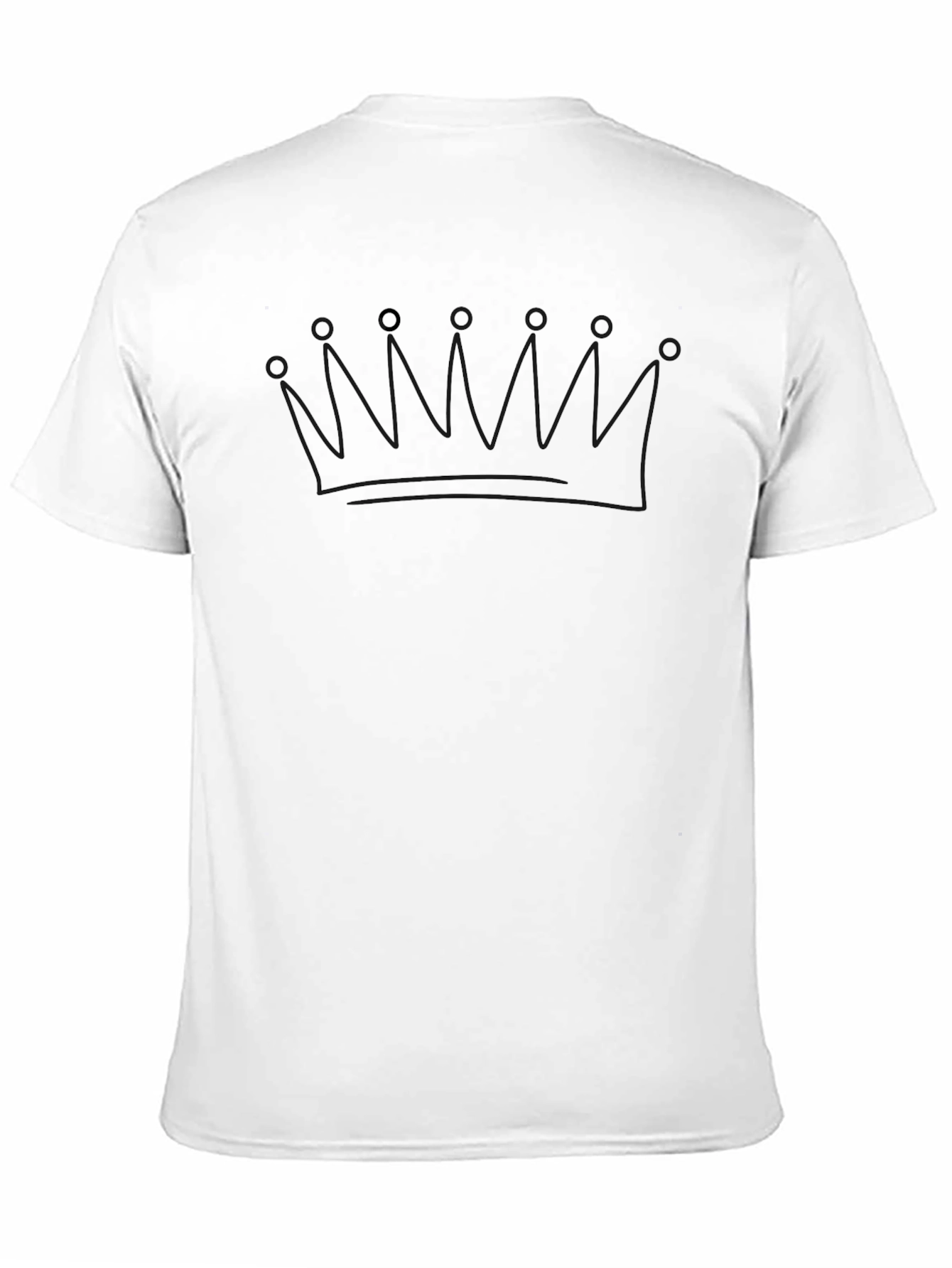 Crown Outline Graphic Black T-Shirt