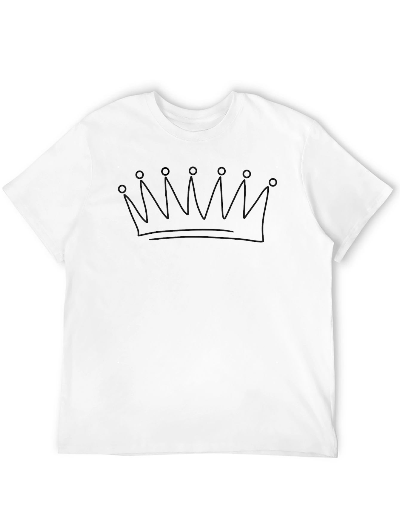 Crown Outline Graphic Black T-Shirt