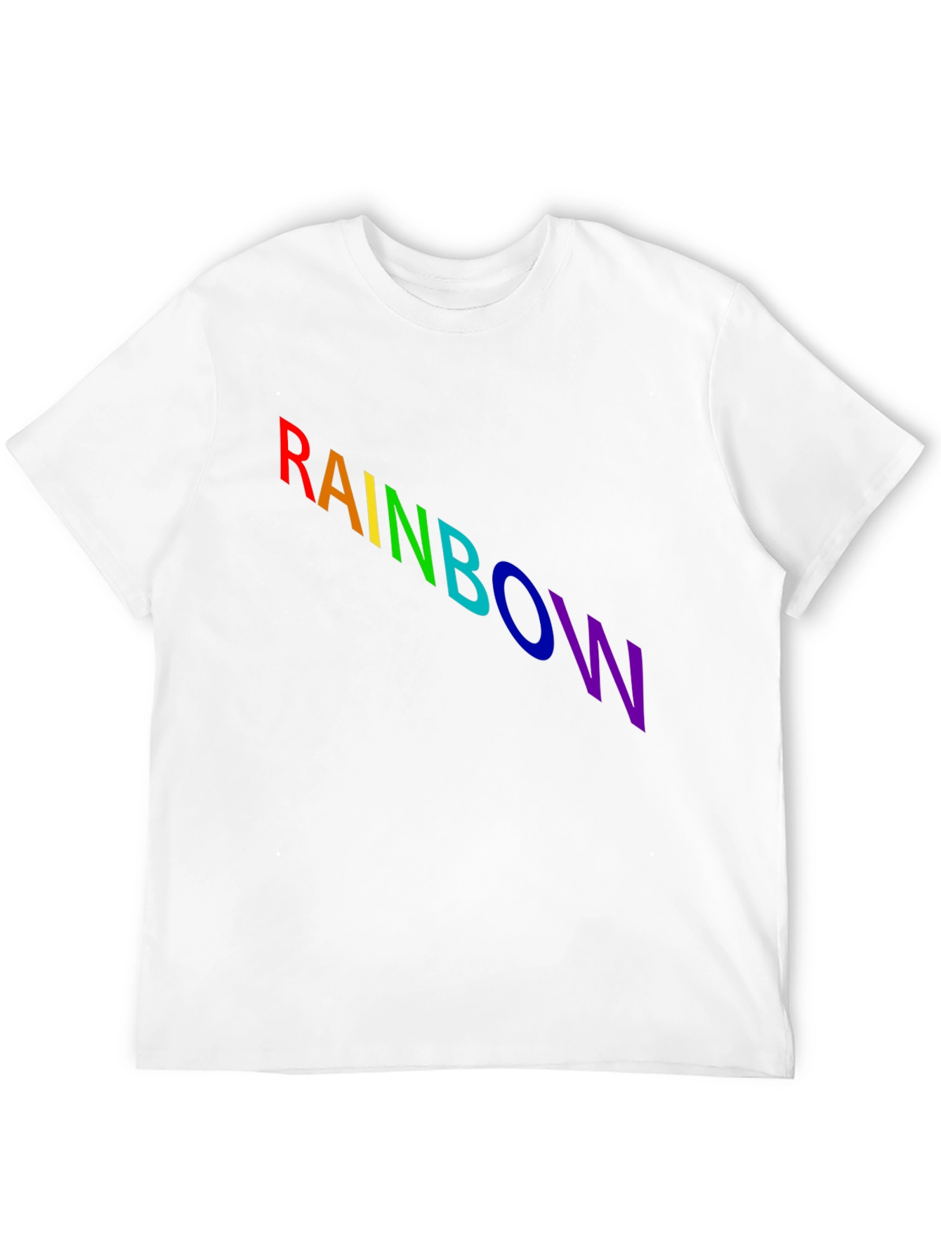 Rainbow Graphic Black T-Shirt Casual Wear