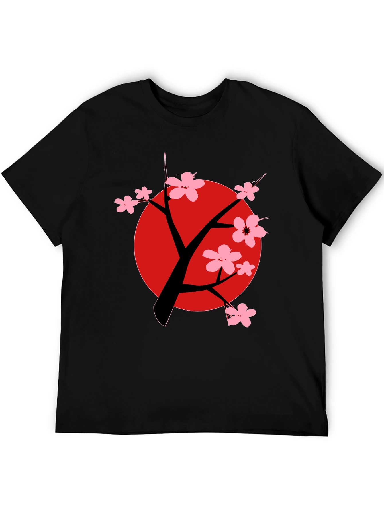 Sakura Tree Graphic Black T-Shirt