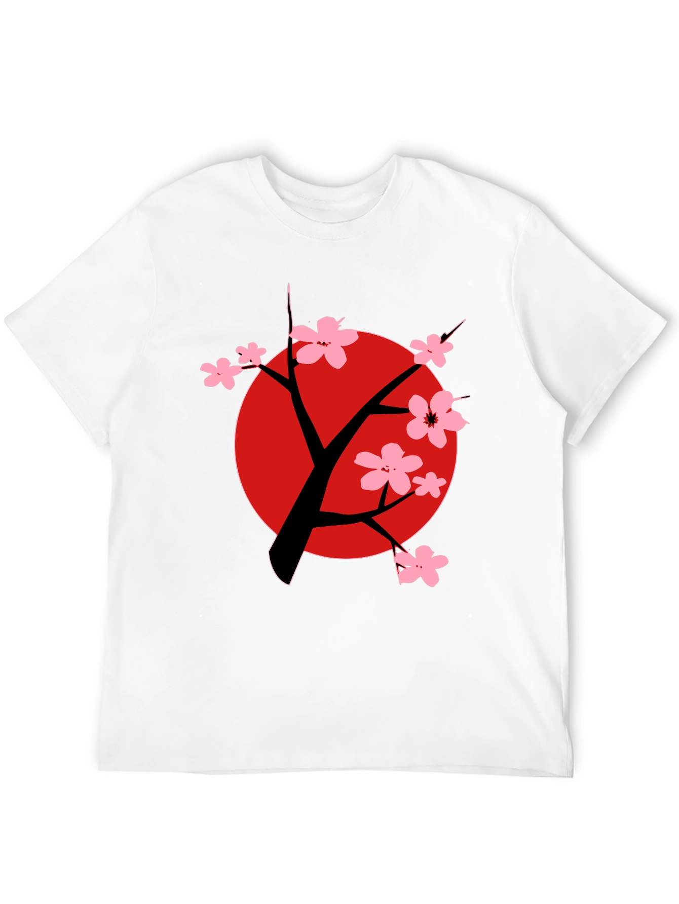 Sakura Tree Graphic Black T-Shirt