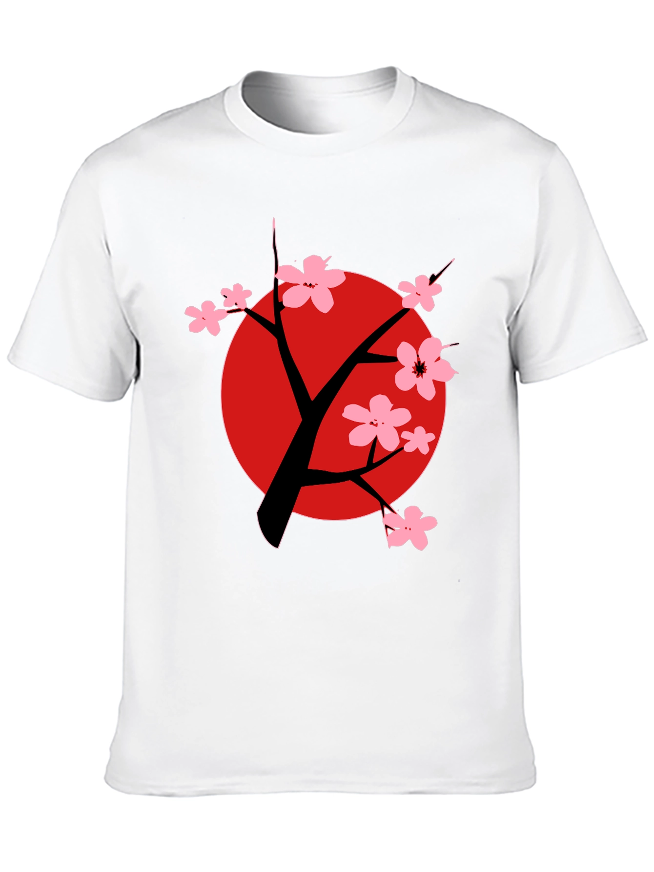 Sakura Tree Graphic Black T-Shirt