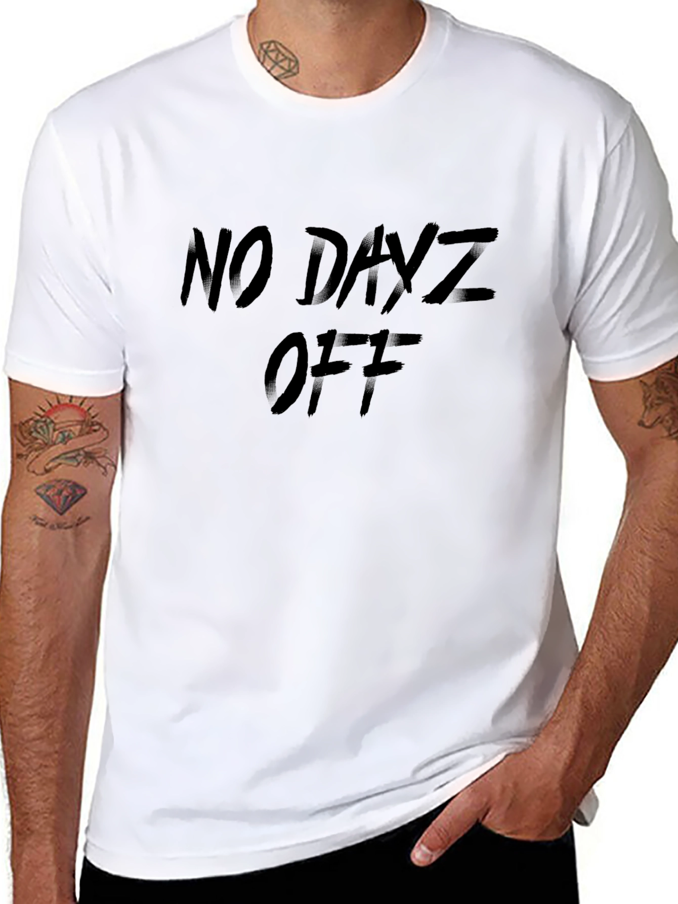 No Dayz Off Black T-Shirt - Motivational Apparel