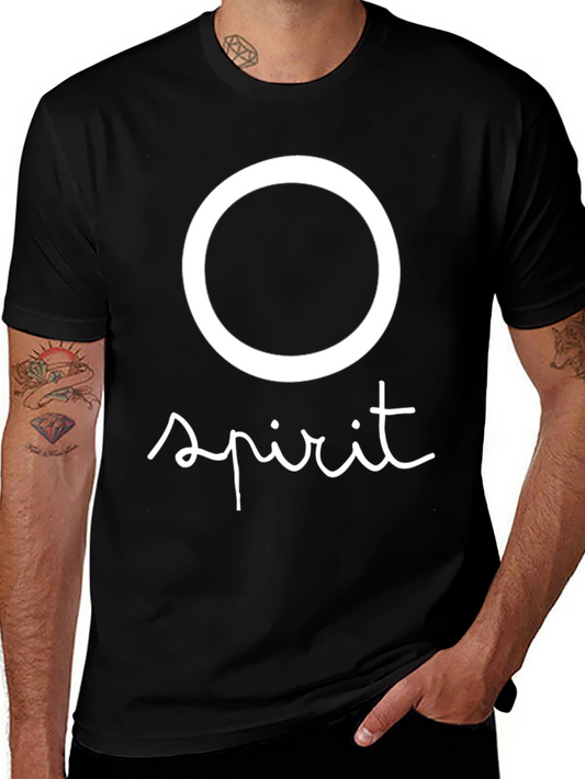 Circle Spirit Graphic Tee - Casual Black T-Shirt