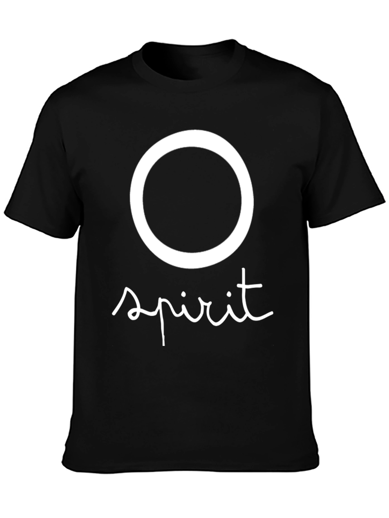 Circle Spirit Graphic Tee - Casual Black T-Shirt
