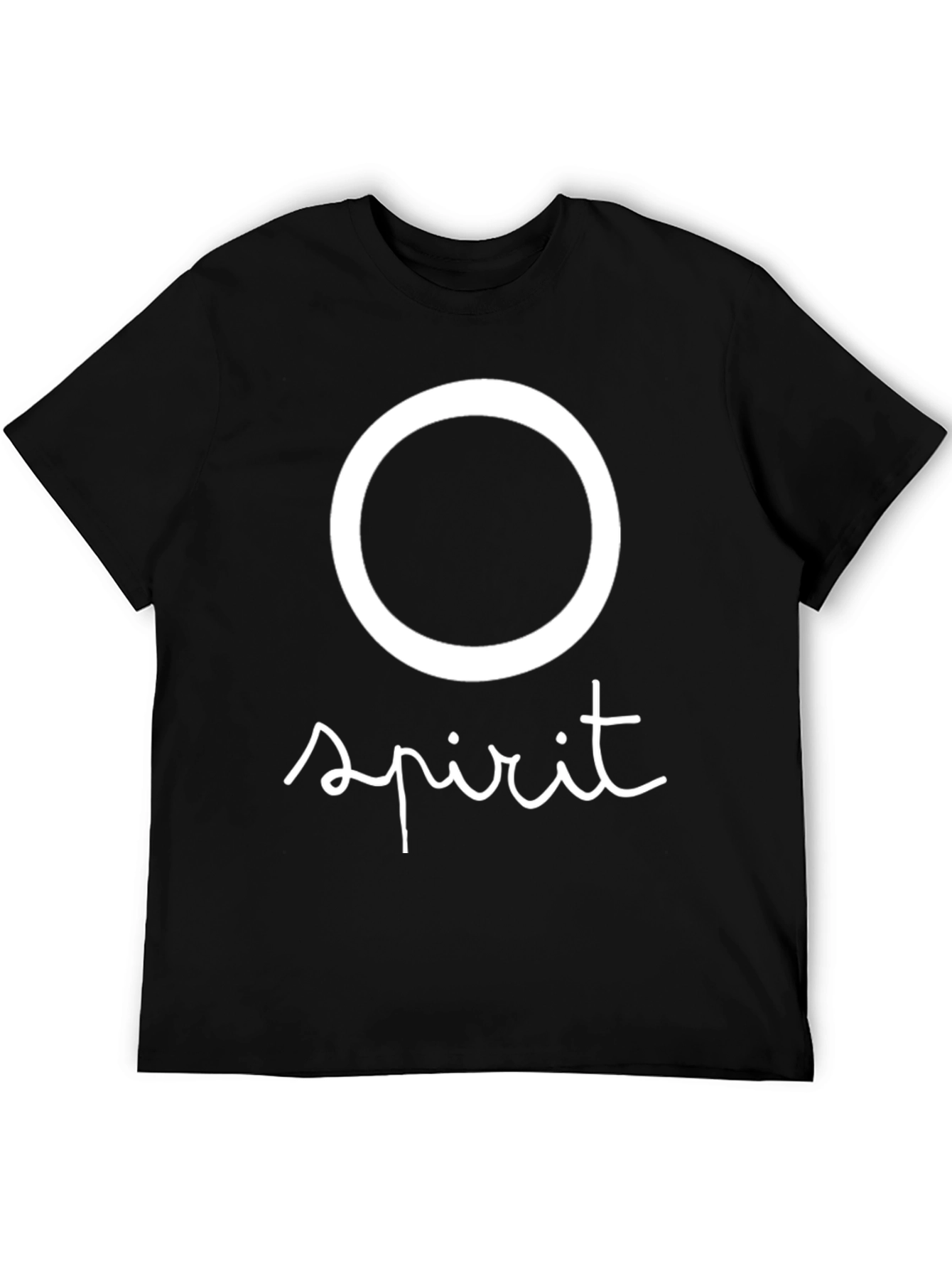 Circle Spirit Graphic Tee - Casual Black T-Shirt