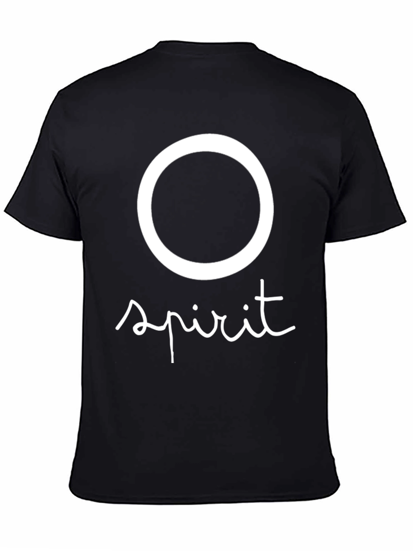 Circle Spirit Graphic Tee - Casual Black T-Shirt