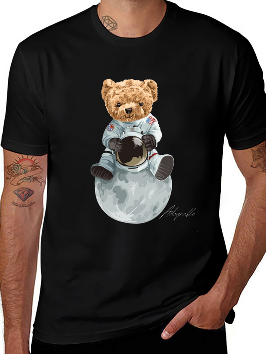 Astronaut Teddy Bear Moon T-Shirt