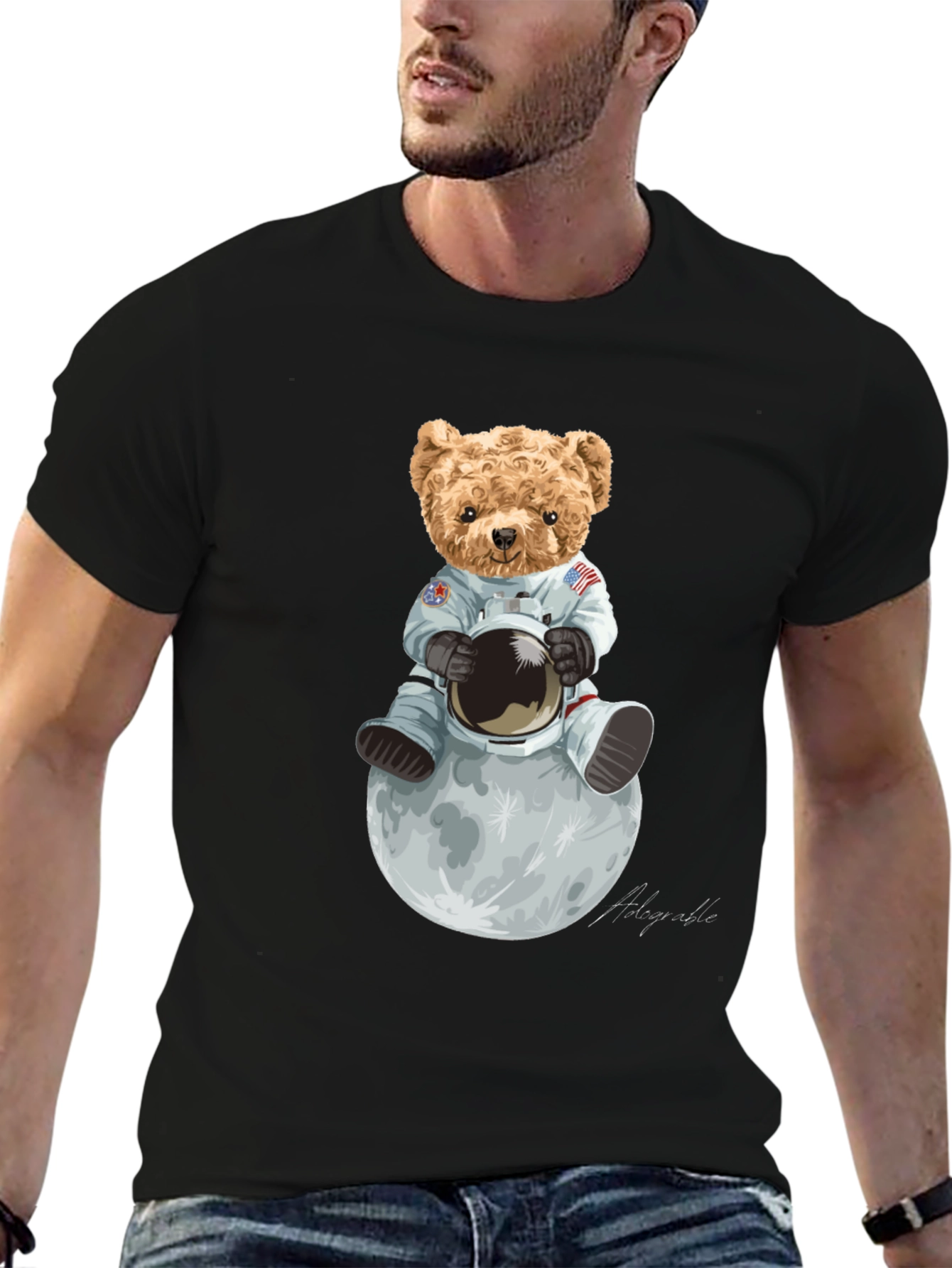 Astronaut Teddy Bear Moon T-Shirt