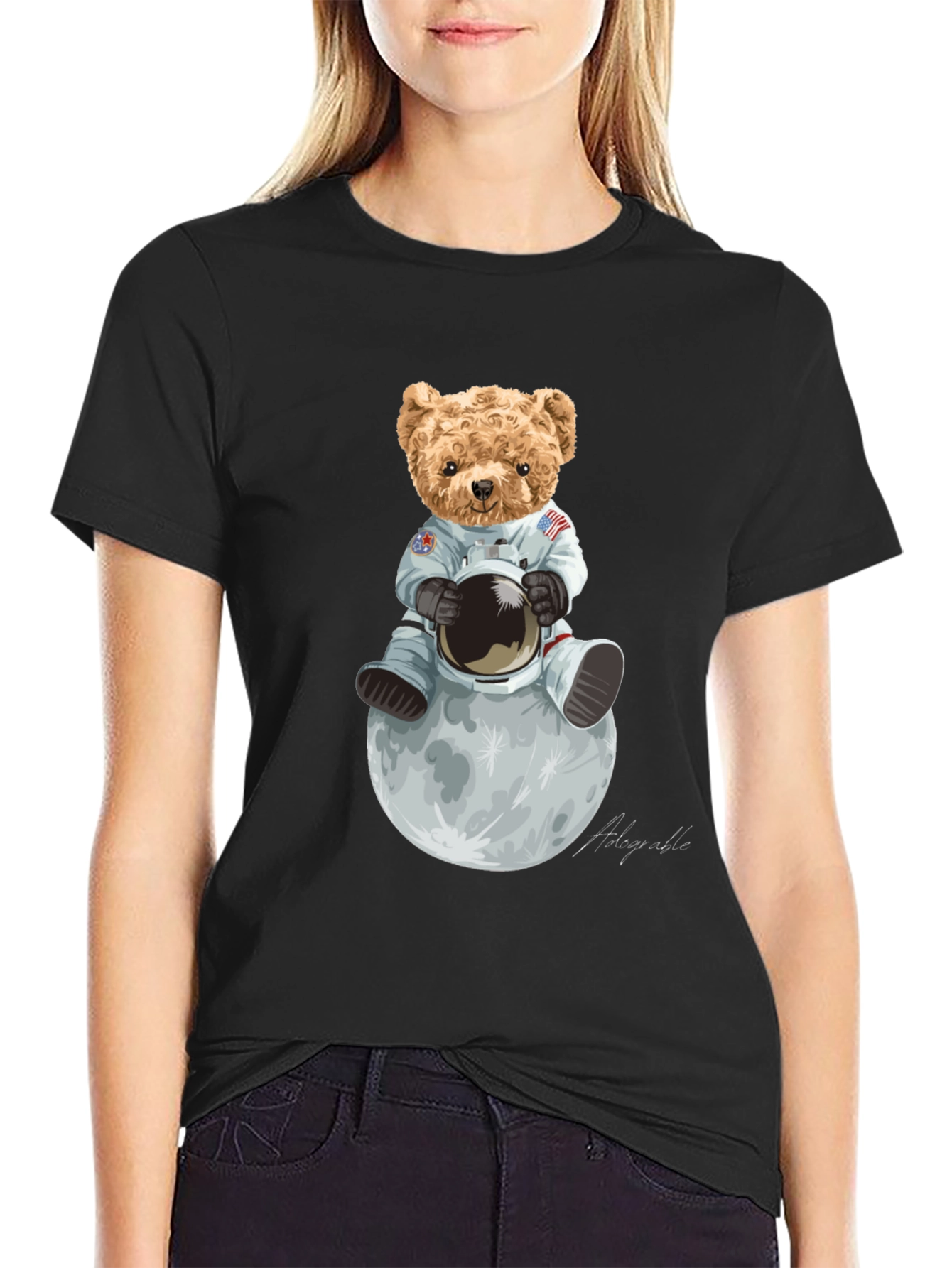 Astronaut Teddy Bear Moon T-Shirt