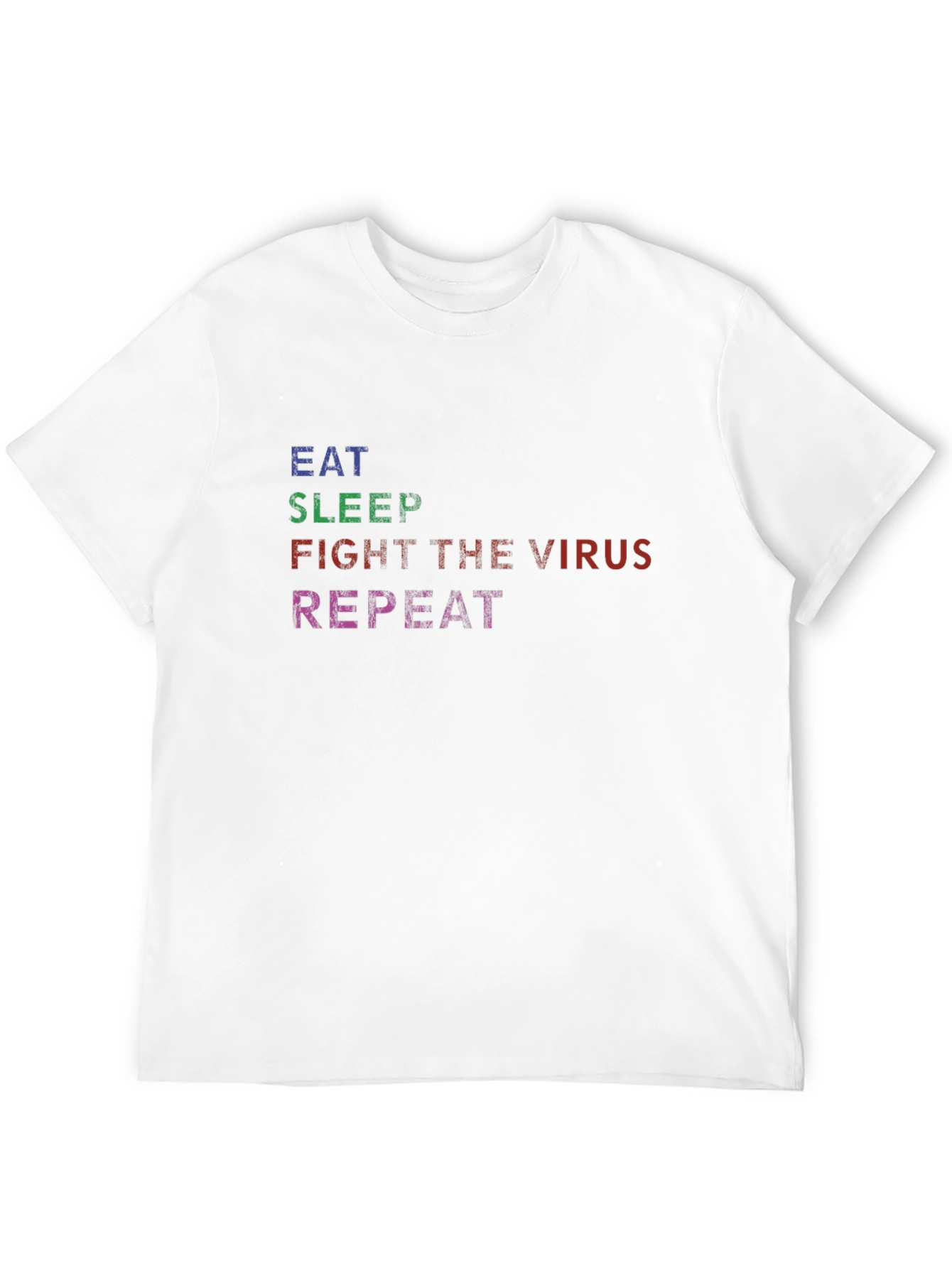 Eat Sleep Fight Virus Repeat Black Graphic Tee