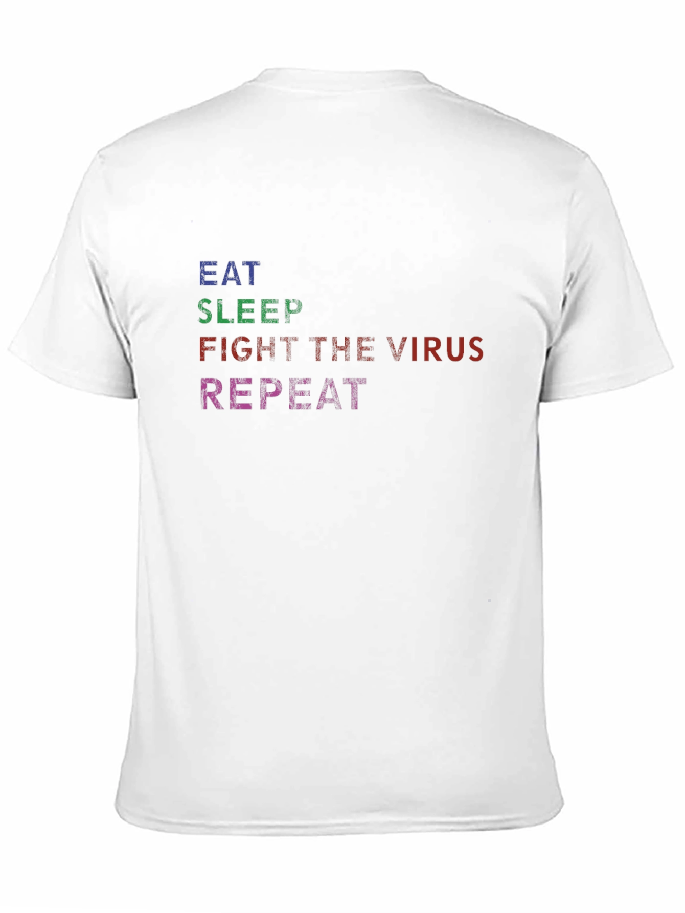 Eat Sleep Fight Virus Repeat Black Graphic Tee