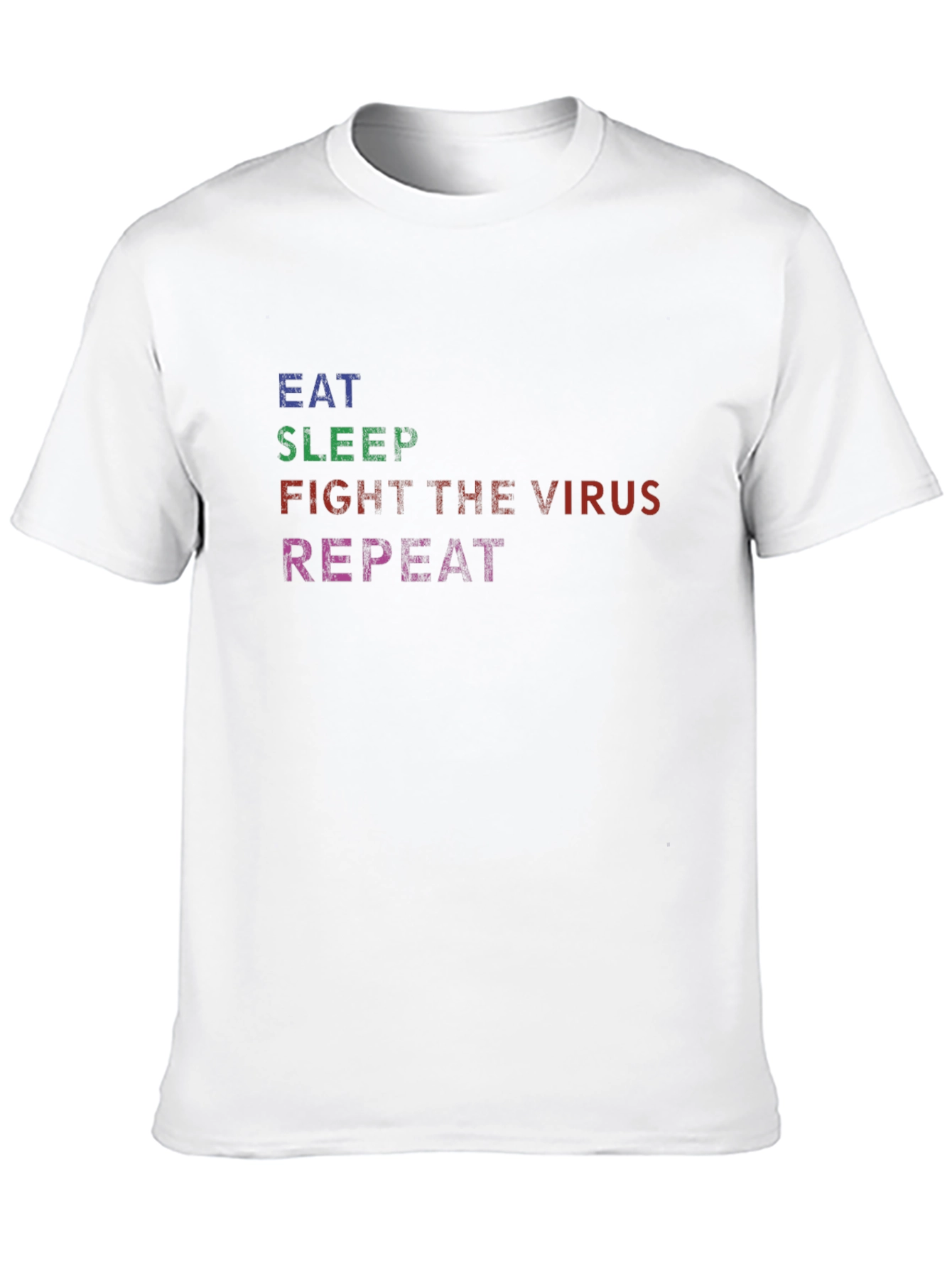 Eat Sleep Fight Virus Repeat Black Graphic Tee