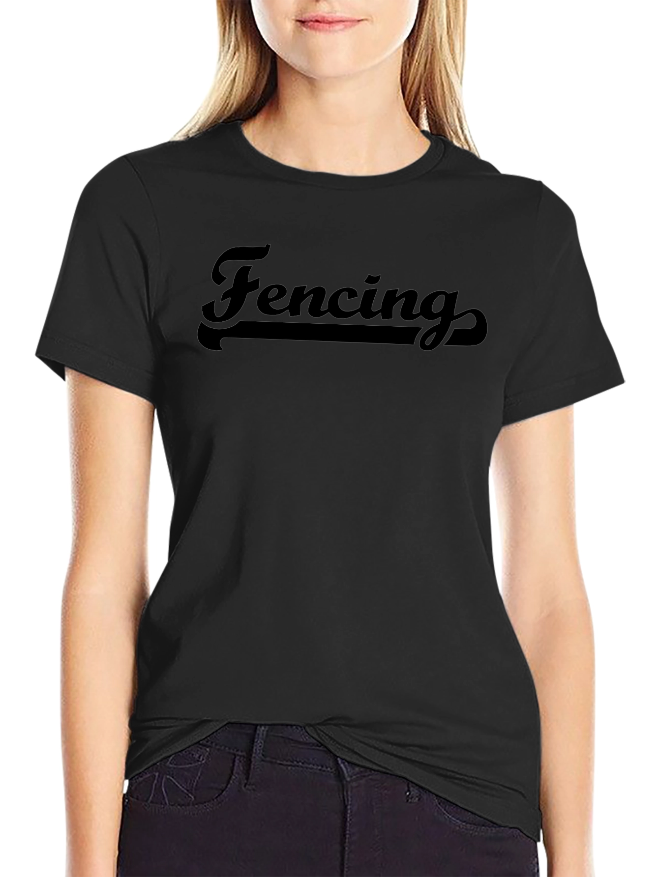 Fencing Graphic T-Shirt - Classic Retro Style
