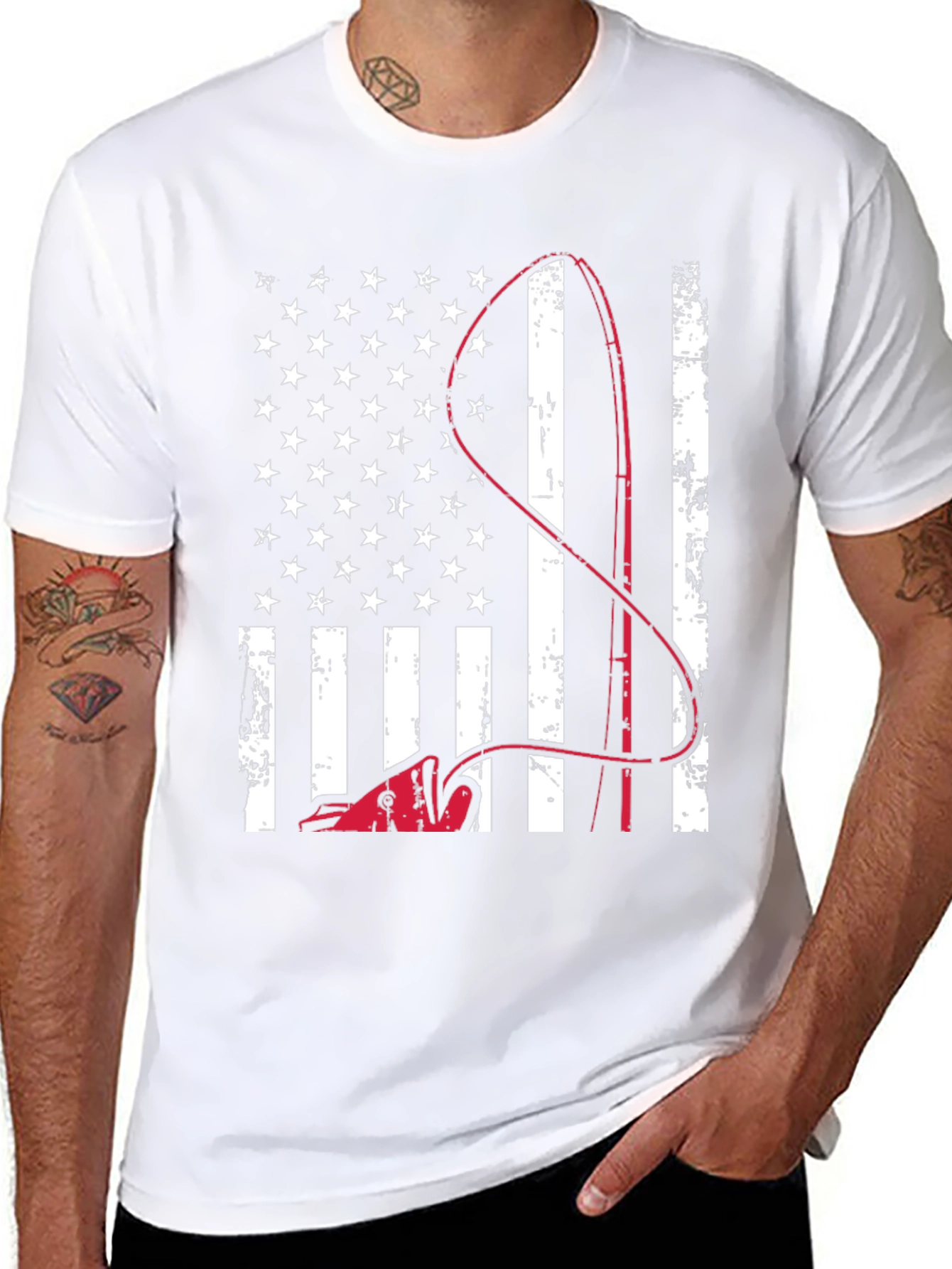 American Flag Fishing T-Shirt