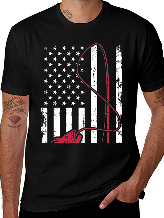 American Flag Fishing T-Shirt