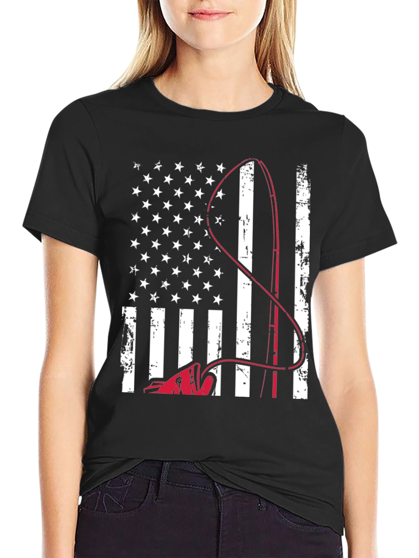 American Flag Fishing T-Shirt