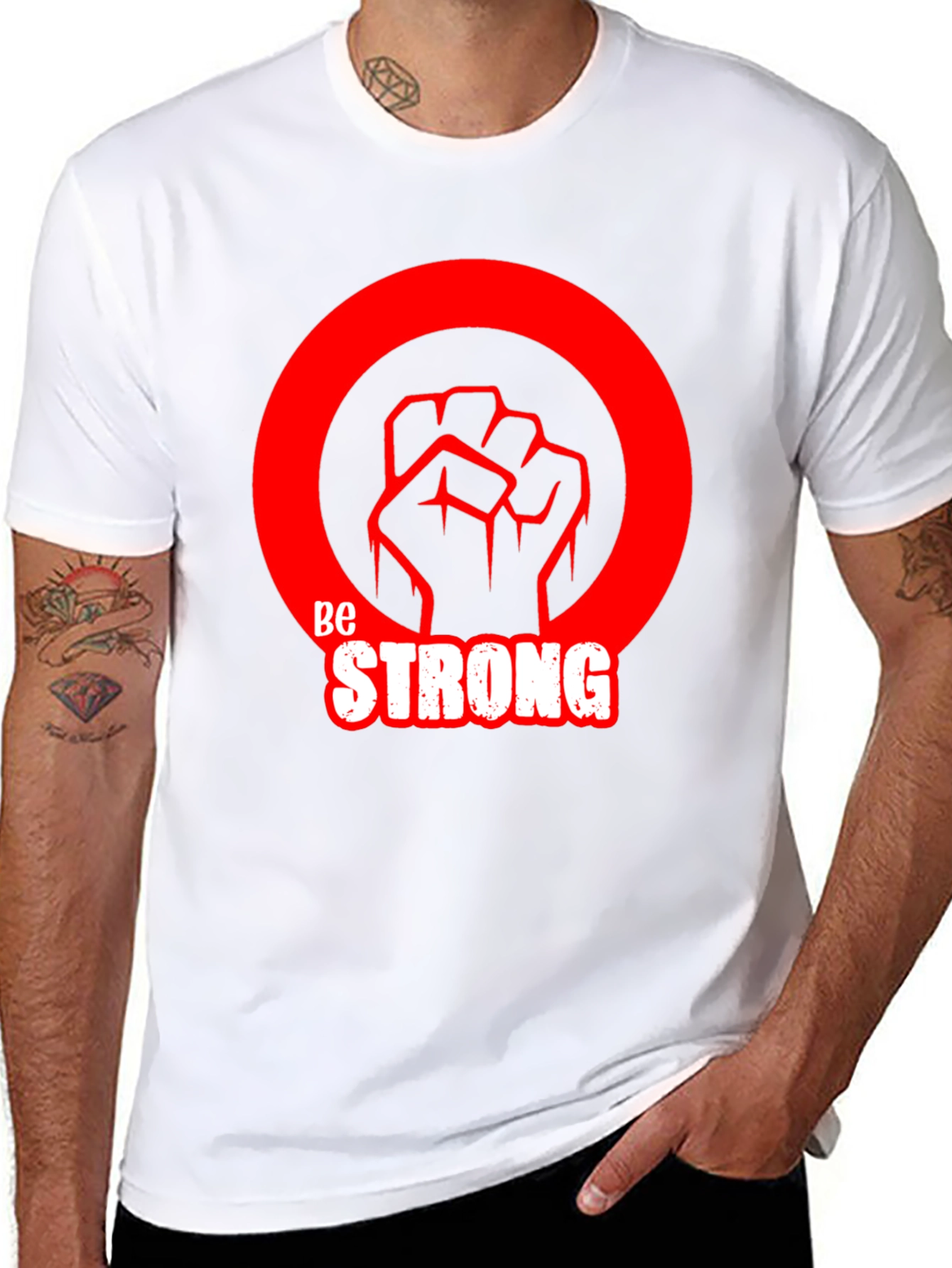 Be Strong Graphic Tee - Black