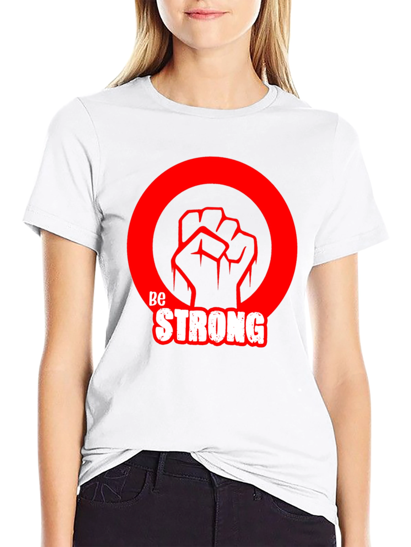 Be Strong Graphic Tee - Black