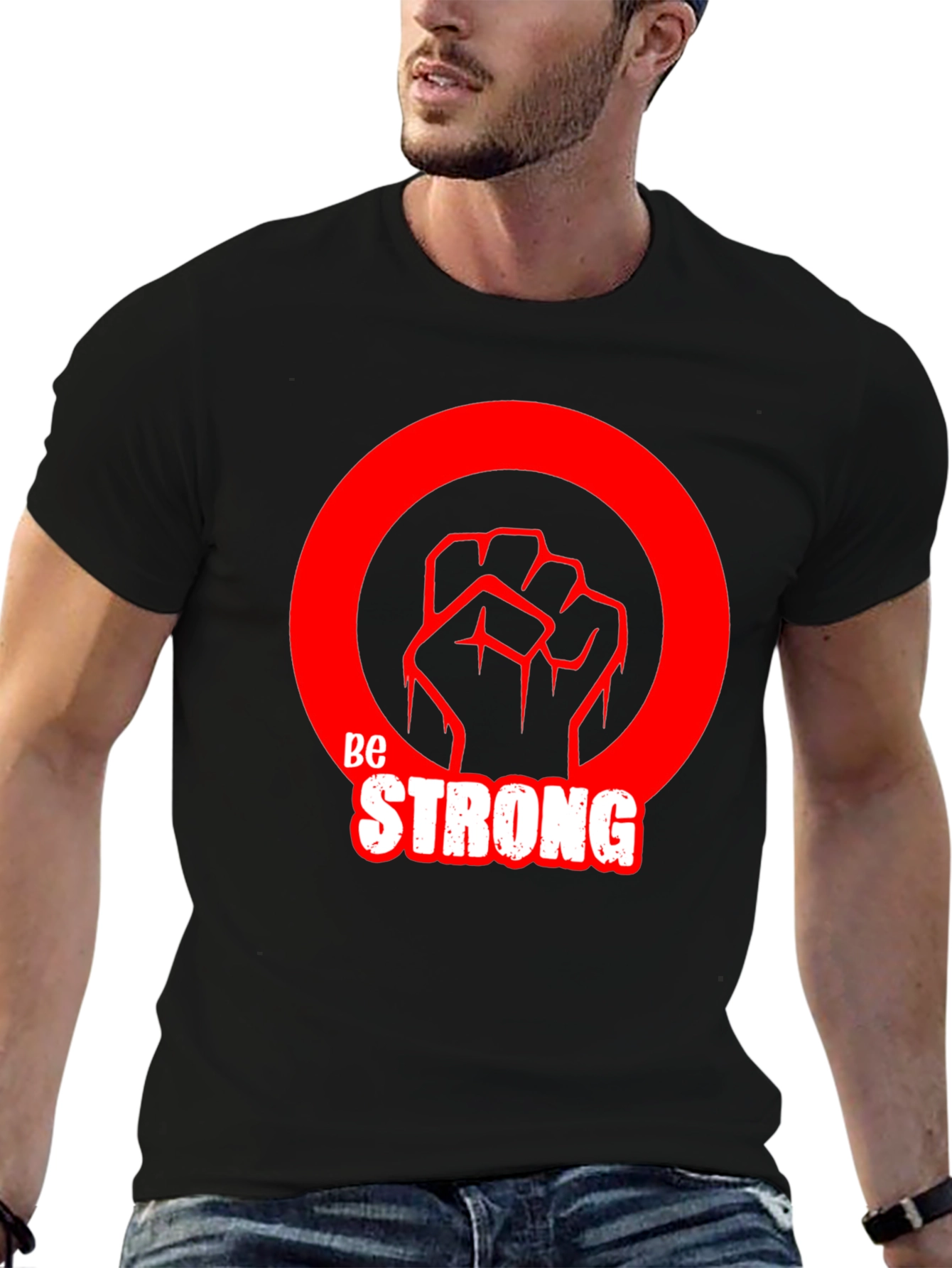 Be Strong Graphic Tee - Black