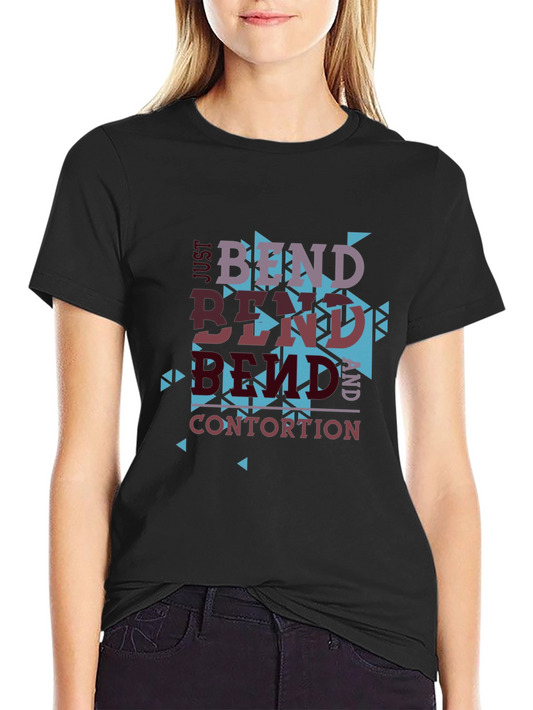 Bend and Contortion Graphic Print Black T-Shirt