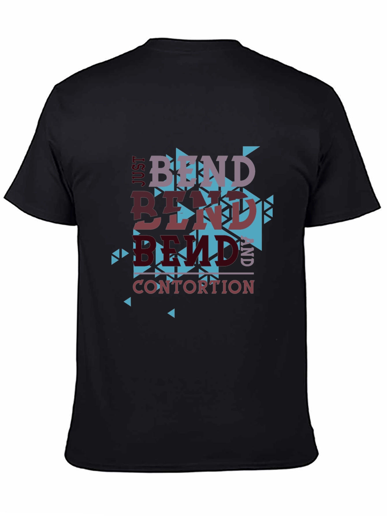 Bend and Contortion Graphic Print Black T-Shirt